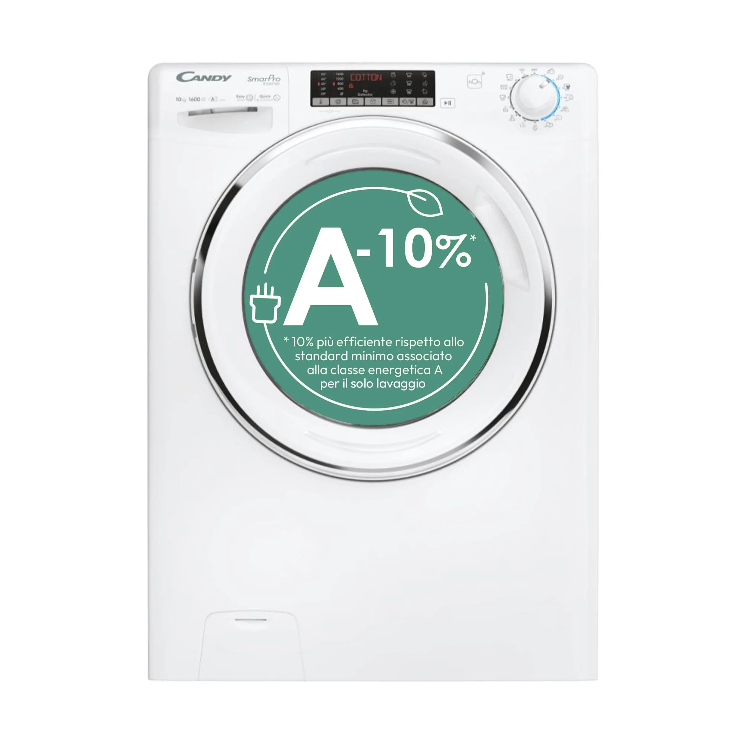 Candy Smart Pro Inverter CSO 6106TWMC1-S Lavatrice a Carica Frontale 10 kg