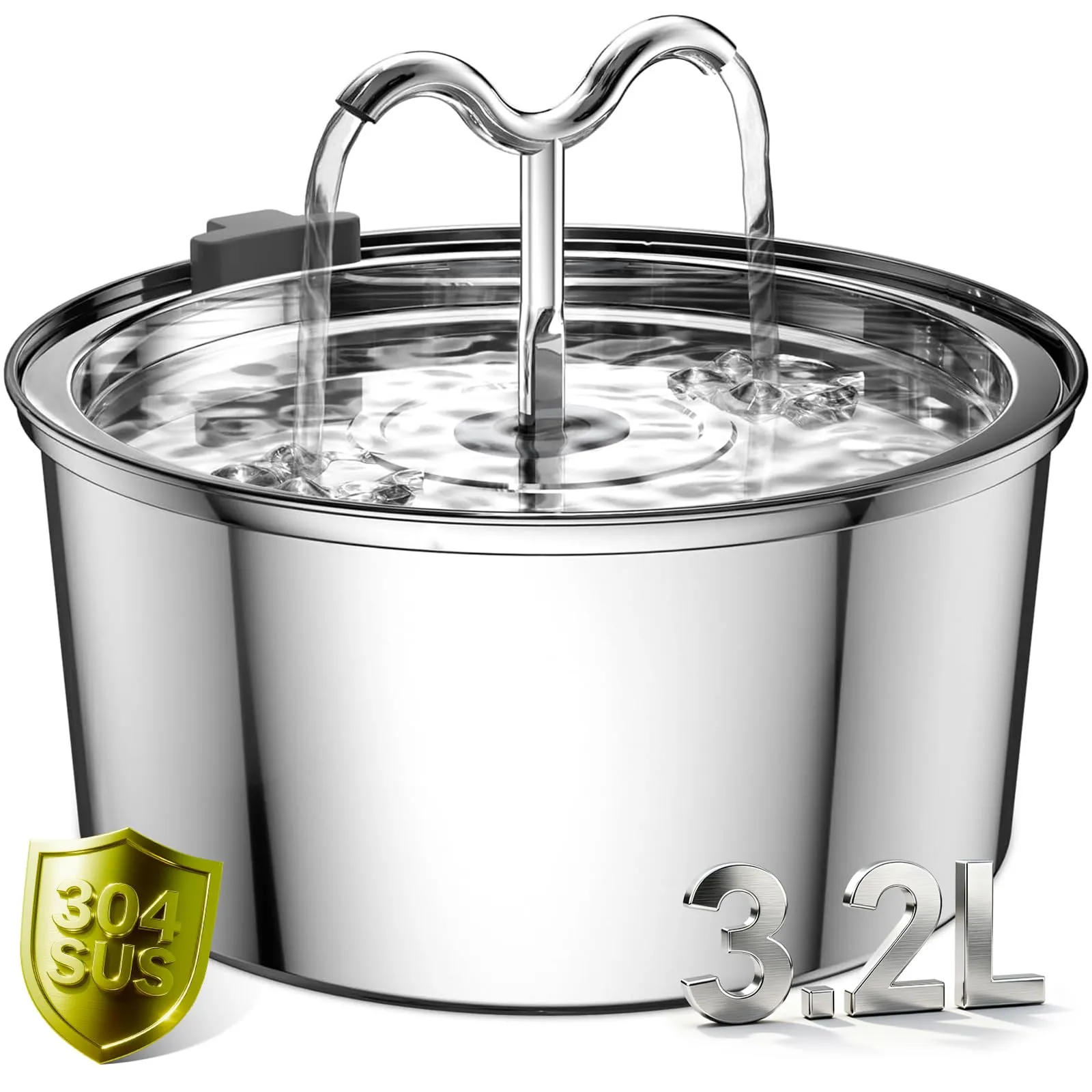 DOOOB Fontanella Automatica in Acciaio Inox per Gatti e Cani di Piccola Taglia