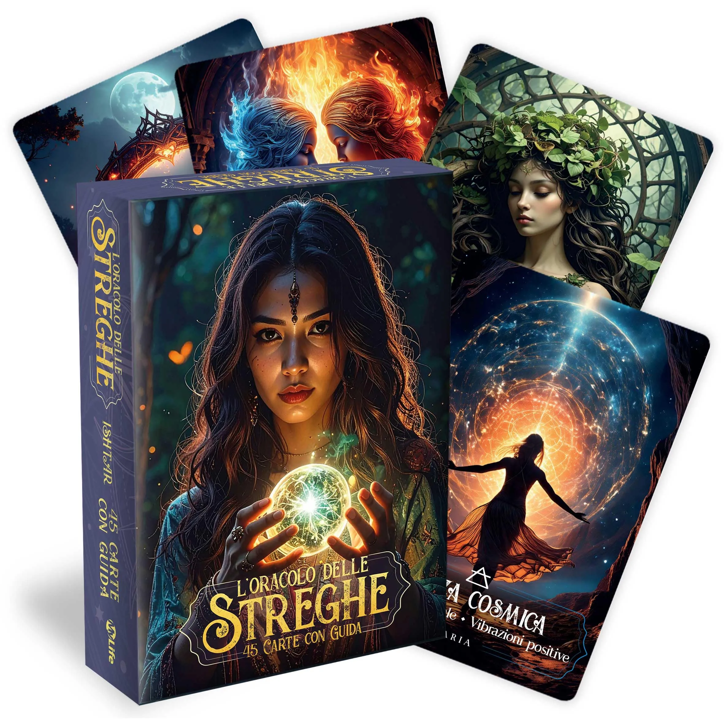 L'Oracolo delle Streghe: 45 Carte per Svelare il Tuo Destino con Guida Illustrata