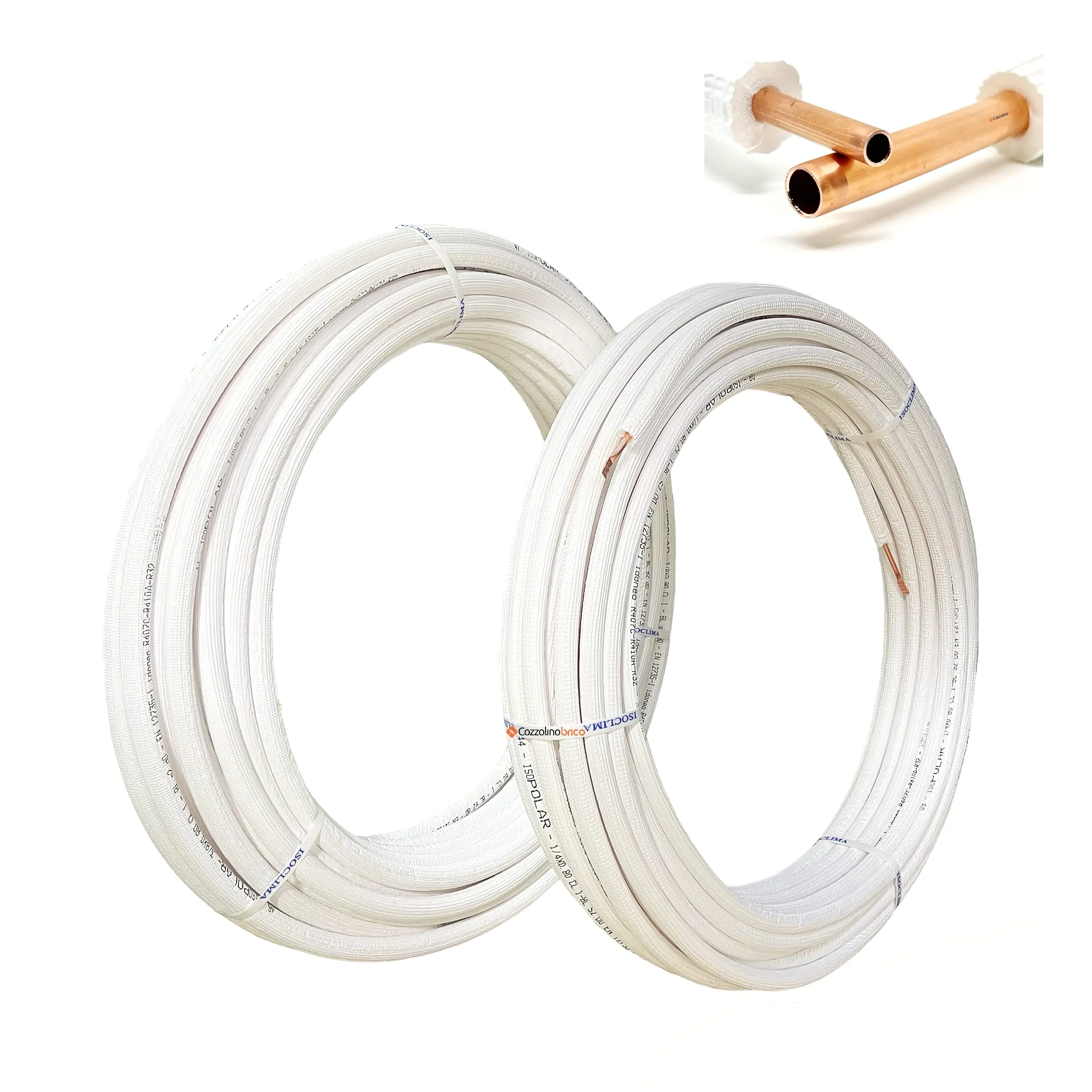 Cozzolinobrico Kit Tubi Rame per Climatizzatore (1/4" - 3/8") - 20 Metri Totali