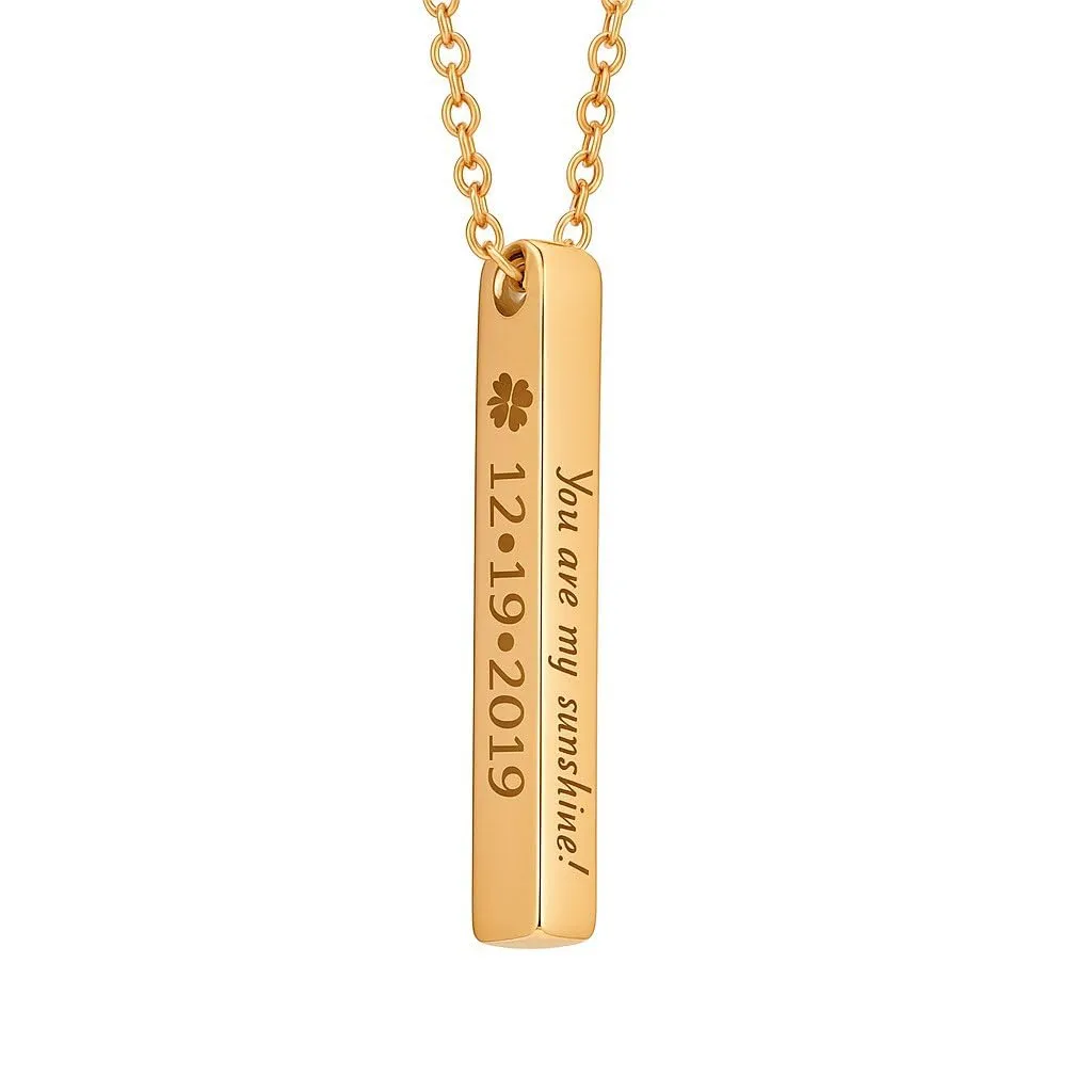 Collana Unisex Personalizzabile con Incisione Oro