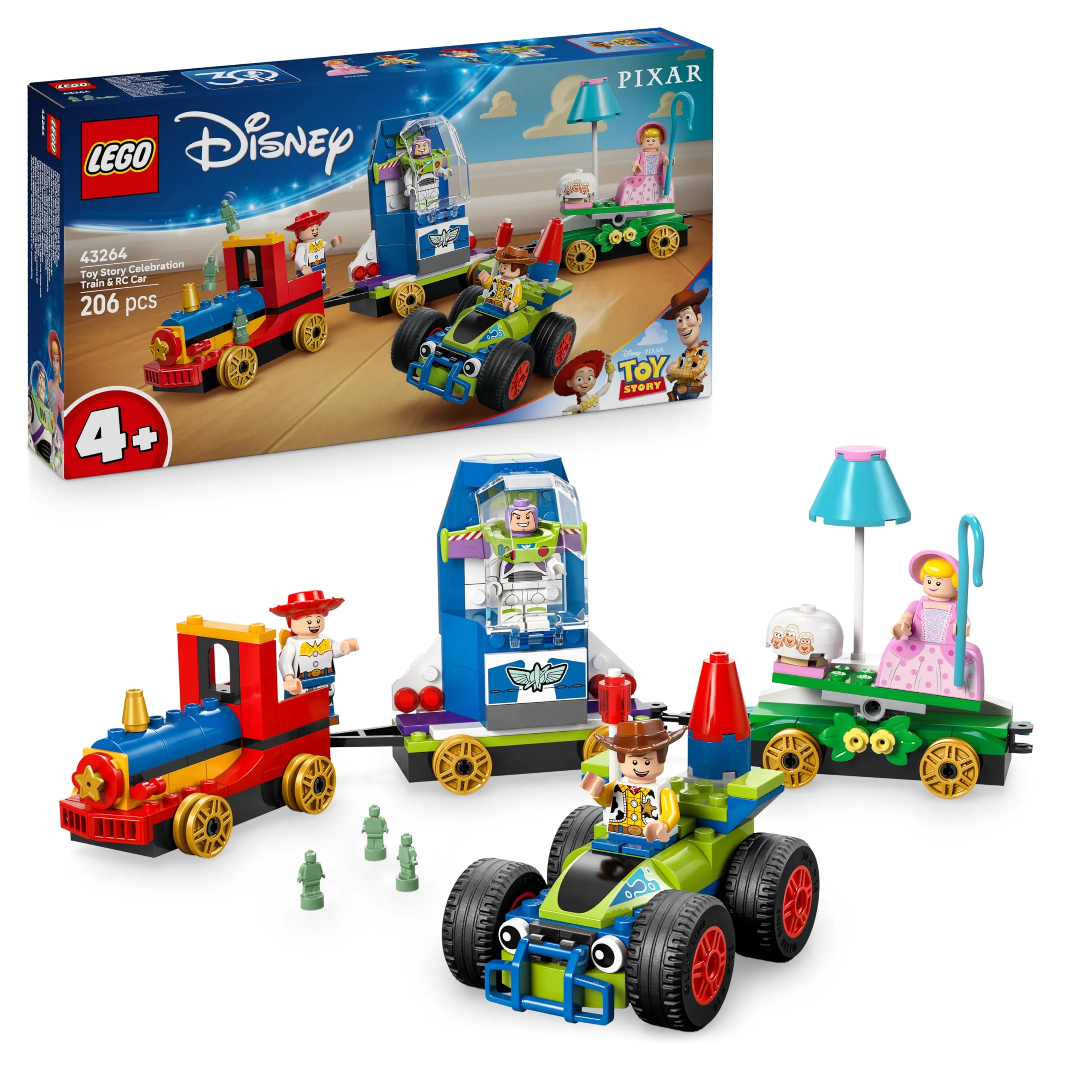 LEGO® Disney Pixar Toy Story: Treno e Auto RC Celebrativi 43264