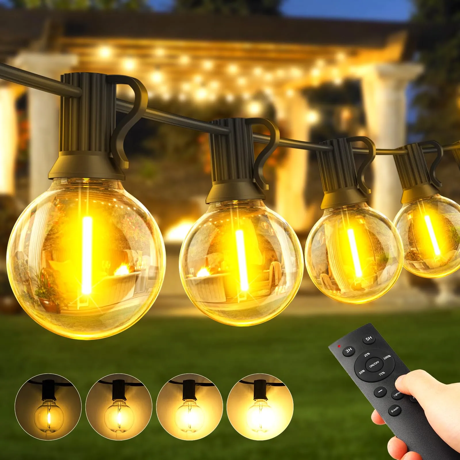 Catena Luminosa da Esterno 30 Metri - Luci LED per Giardino, Gazebo, Balcone e Terrazzo