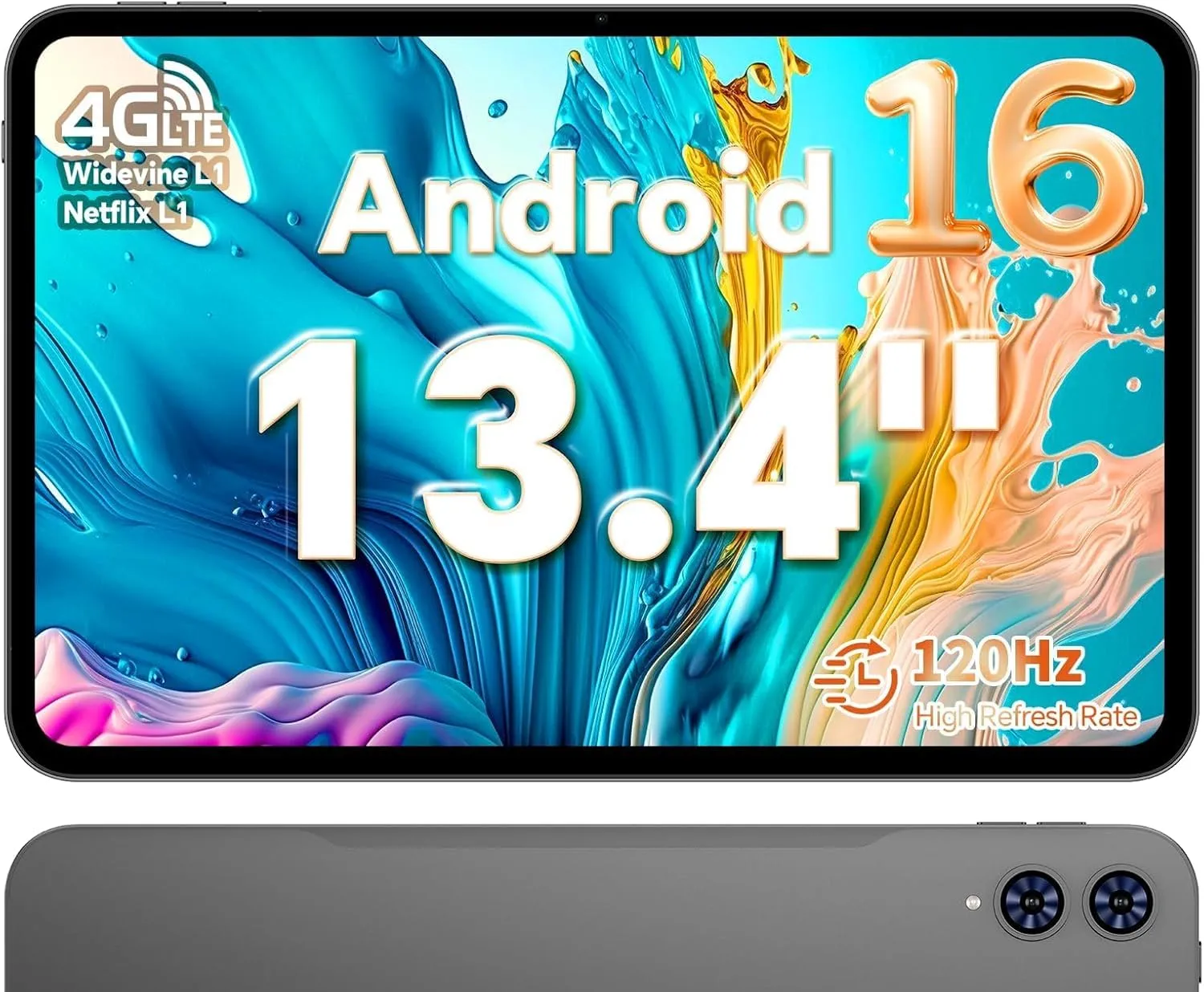 TECLAST T65 Tablet 13.4" - Android 16, 20GB RAM, 128GB ROM, Dual 4G LTE + 5G WiFi