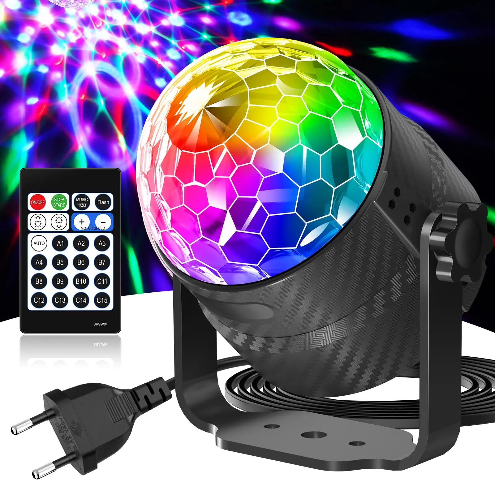 Gobikey Luci Discoteca LED RGBP con Controllo Musicale e Telecomando