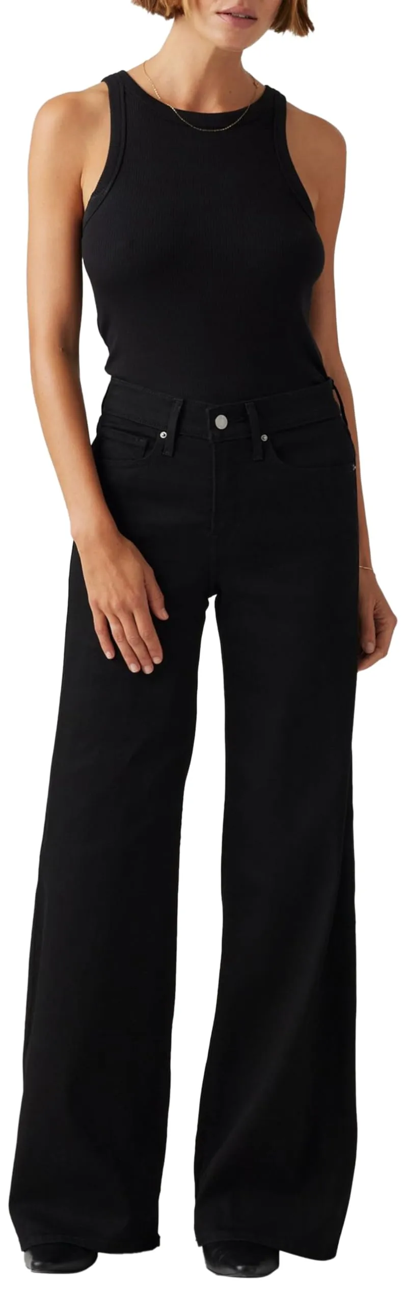Levi's 318 Shaping Wide Leg Jeans - Nero Delicato