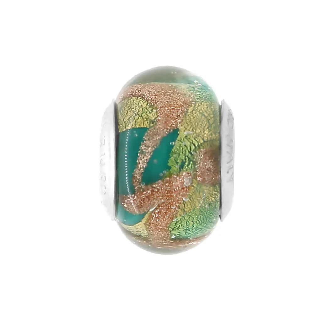 Charm Murrina in Vetro Originale di Murano e Argento 925 Venetiaurum