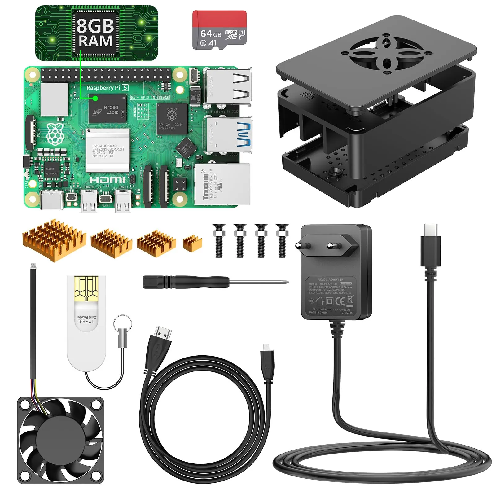 Raspberry Pi 5 Starter Kit 8GB con Accessori Essenziali