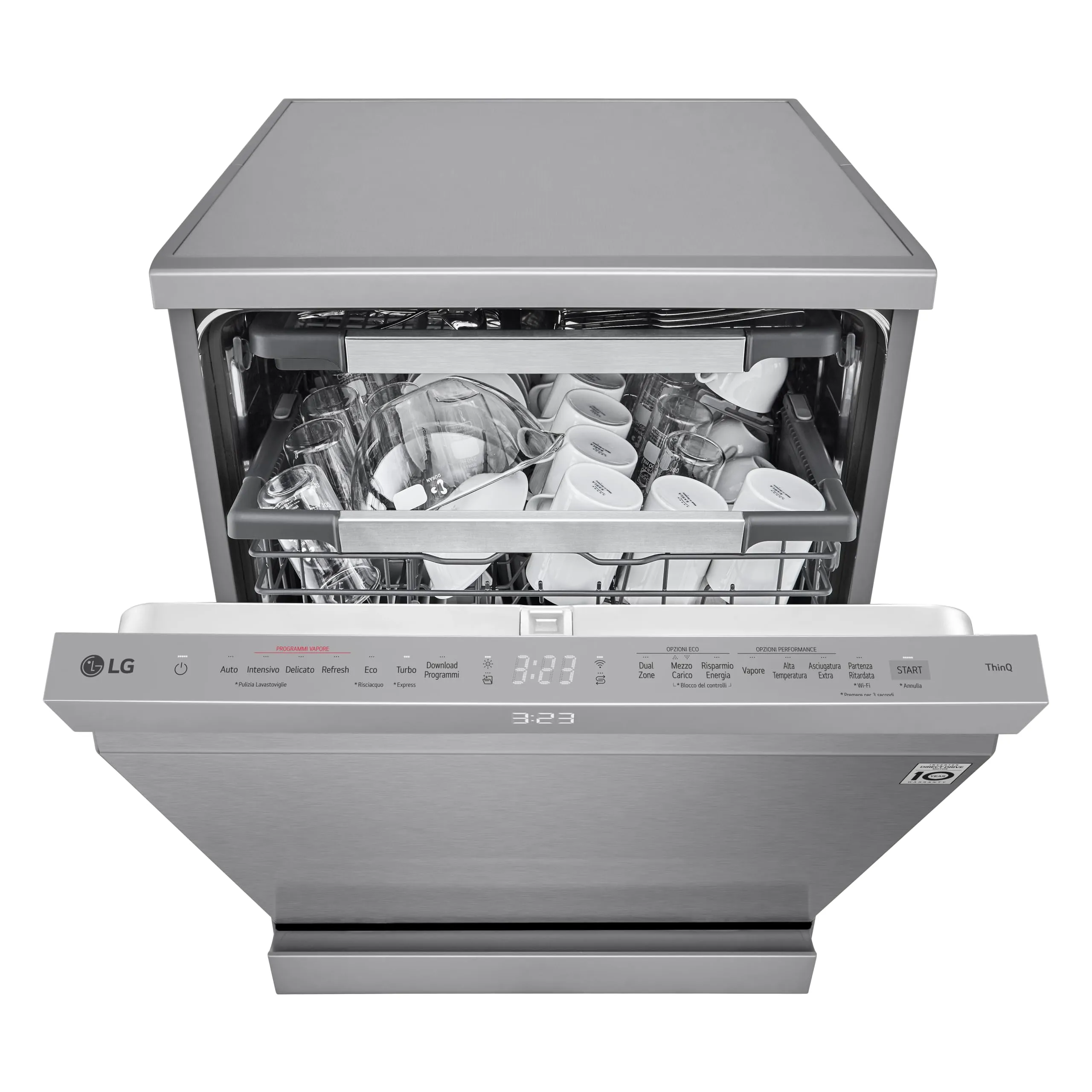 LG DF587HVS Lavastoviglie Libera Installazione Grigia