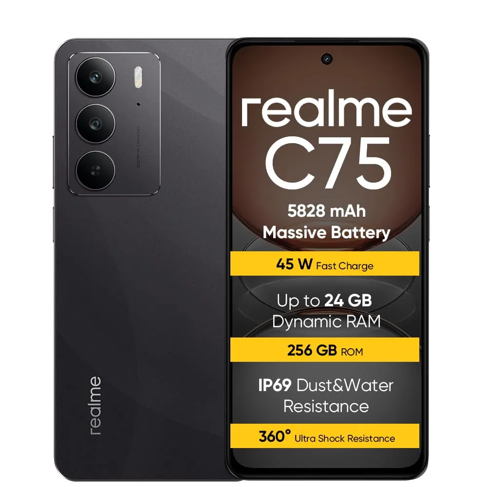 realme C75 Smartphone 8+256 GB Black
