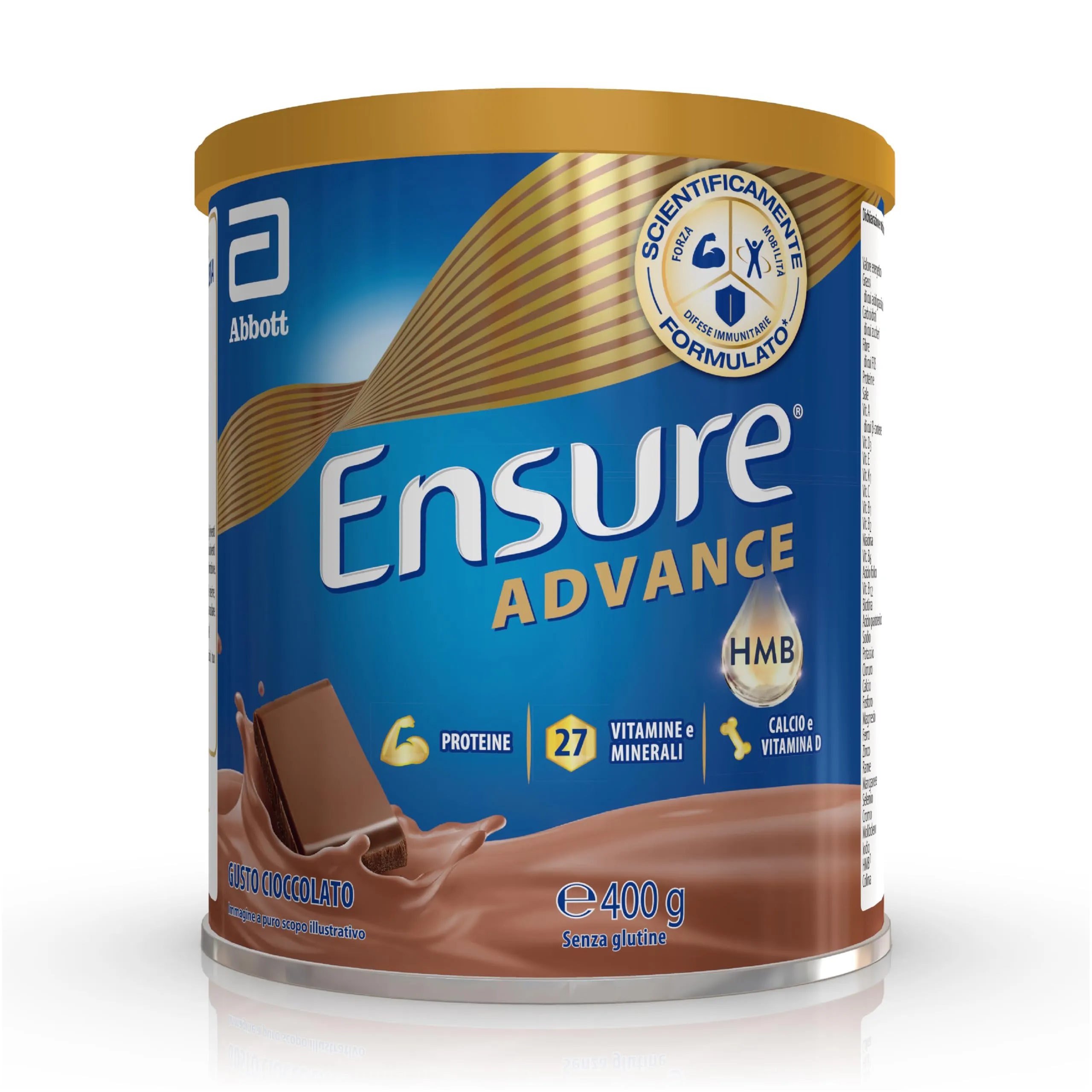 Ensure Advance Cioccolato - Integratore Proteico con HMB, Vitamine e Minerali