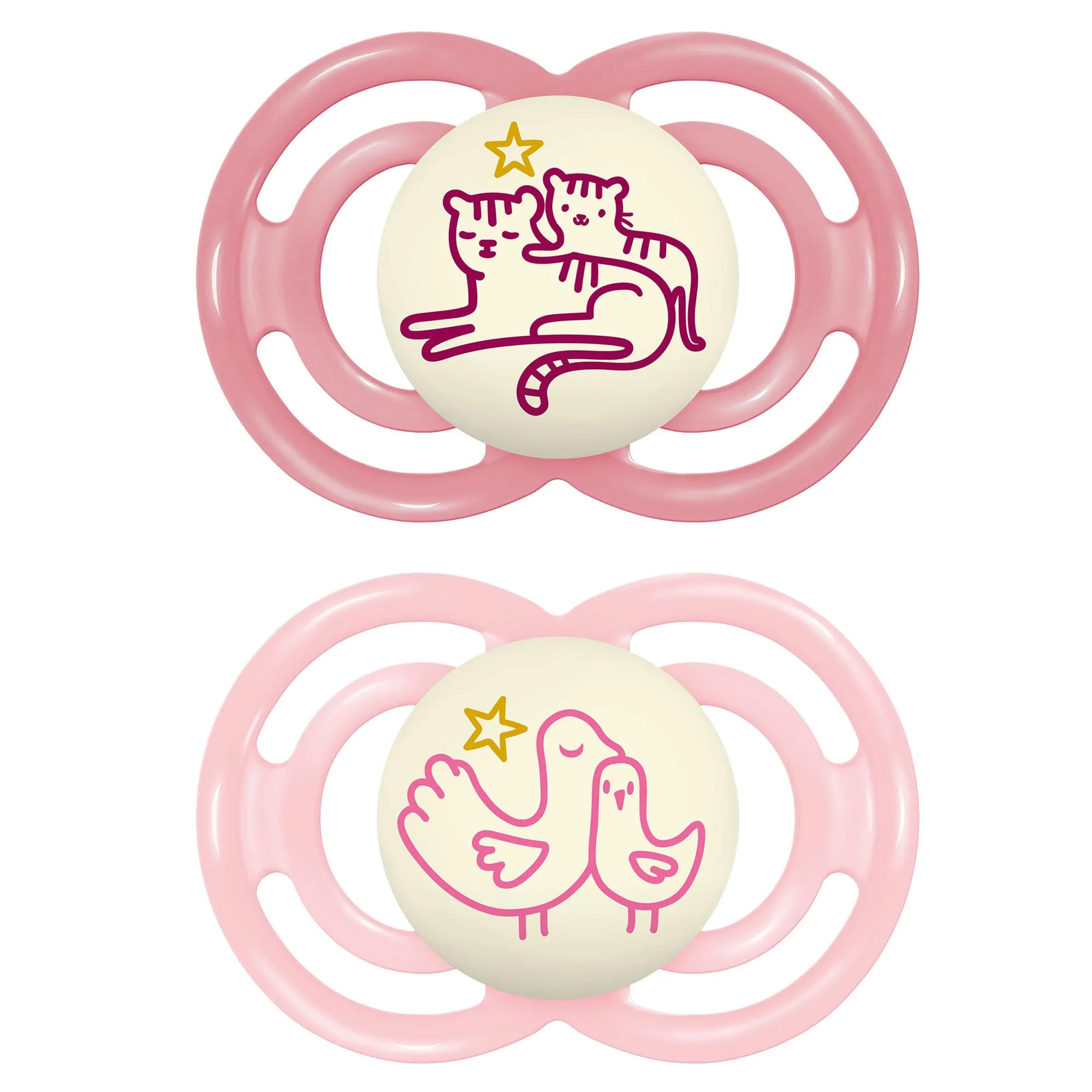 MAM Perfect Night Succhietto 16+ Mesi - Doppia Confezione Rosa