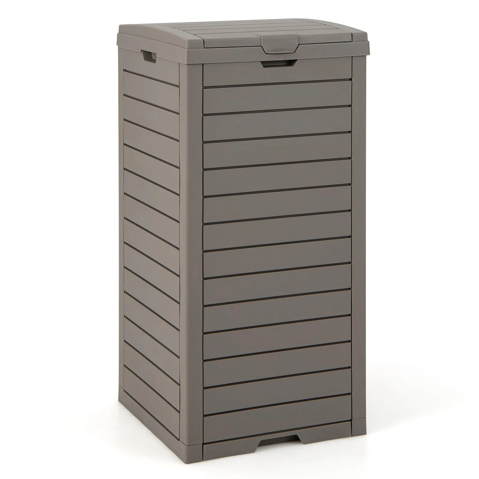 Costway Pattumiera per Esterno/Interno 118L Marrone