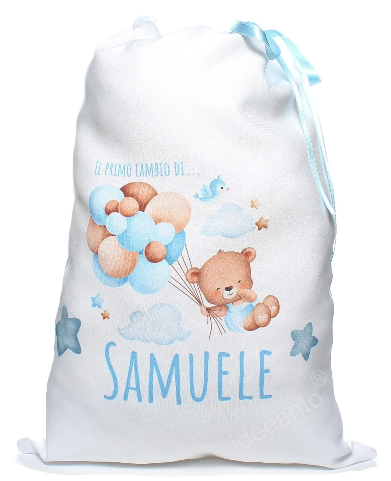 Sacchetto porta corredino personalizzato con nome - Organizza il cambio del tuo bambino