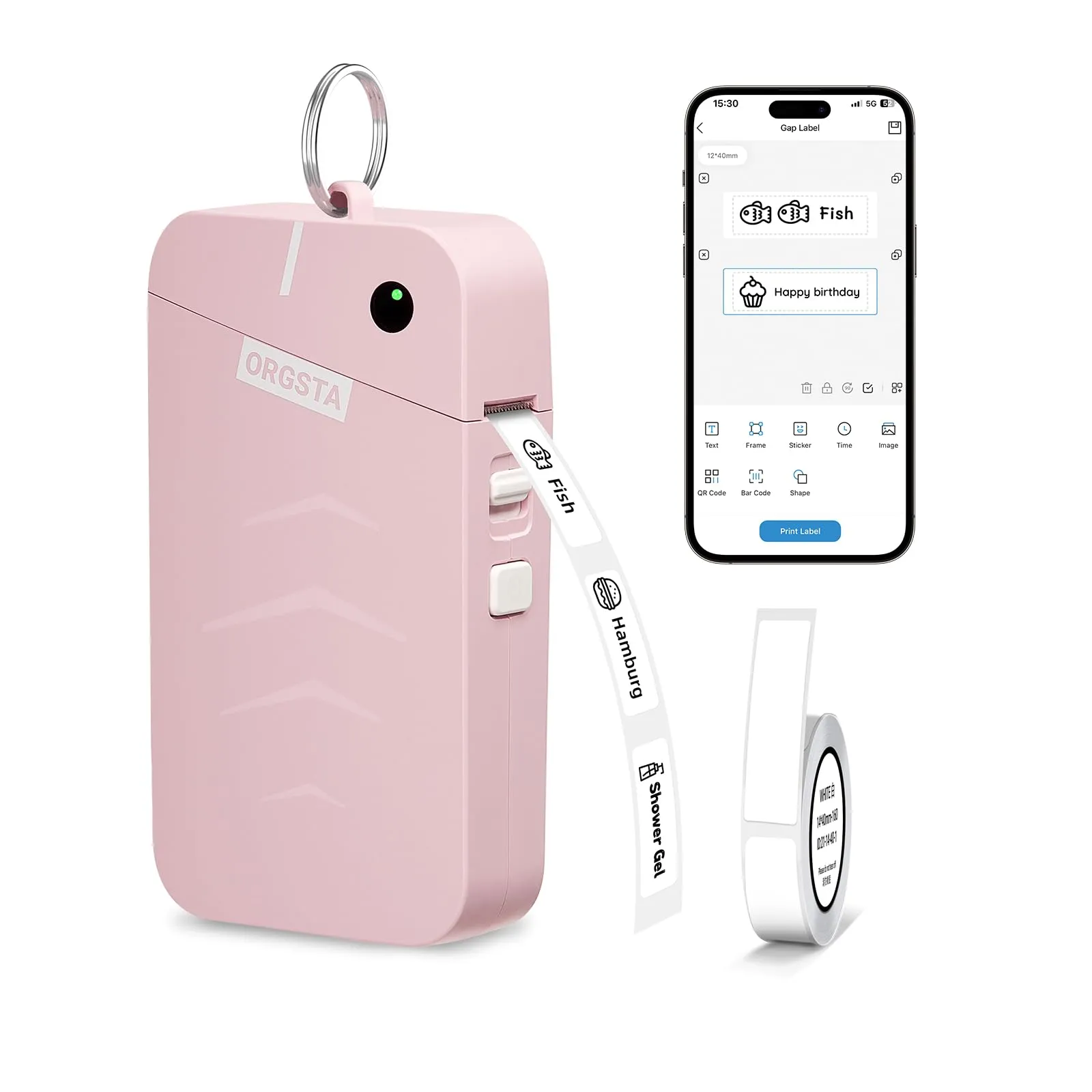 ORGSTA S001 Etichettatrice Termica Portatile Bluetooth per Etichette Adesive Personalizzate