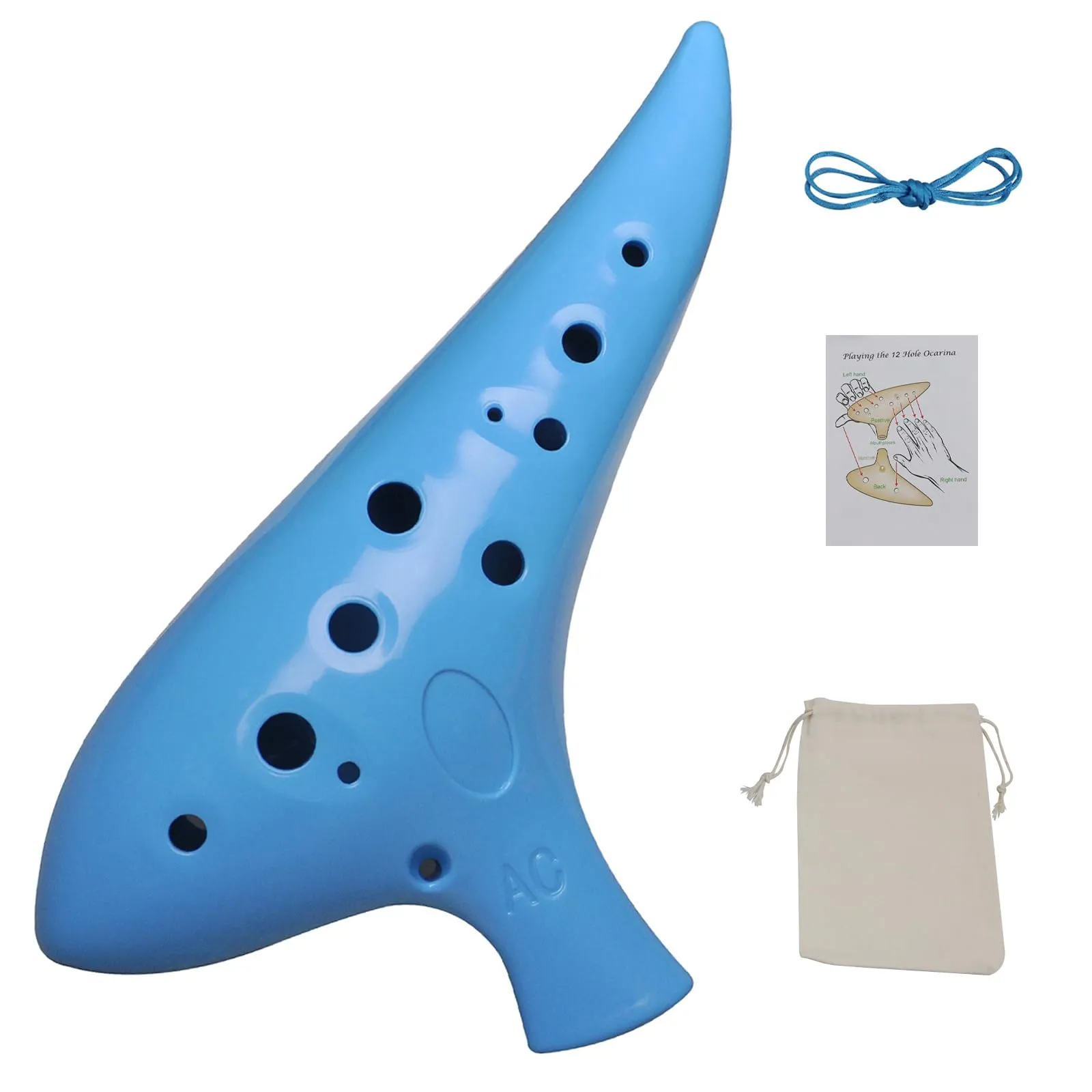 Rayzm Ocarina in Plastica Alto C a 12 Fori