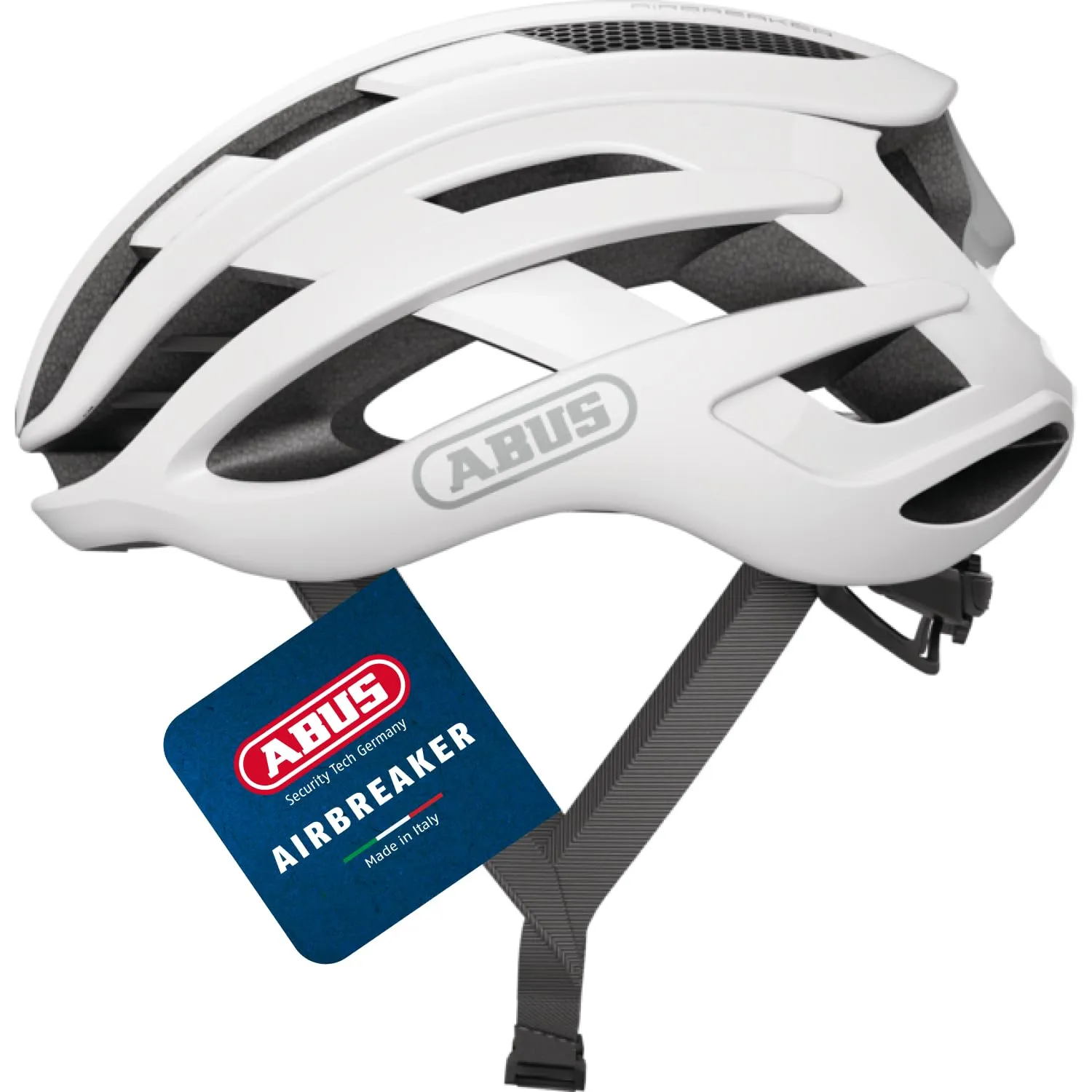 ABUS AirBreaker - Casco da Bici di Alta Gamma Bianco Taglia M
