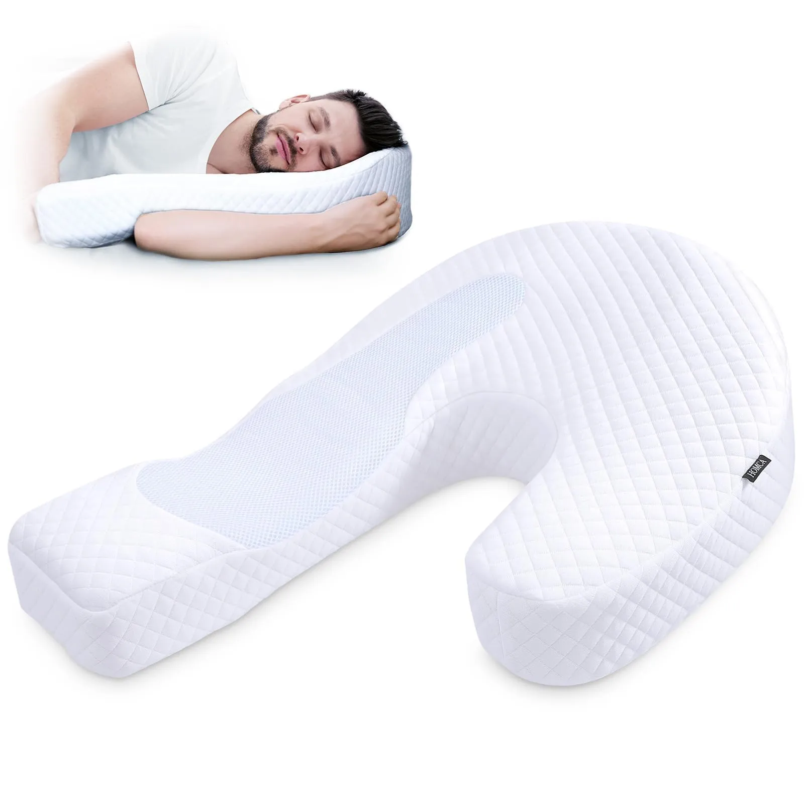 Cuscino Ergonomico a U per Dormienti Laterali HOMCA