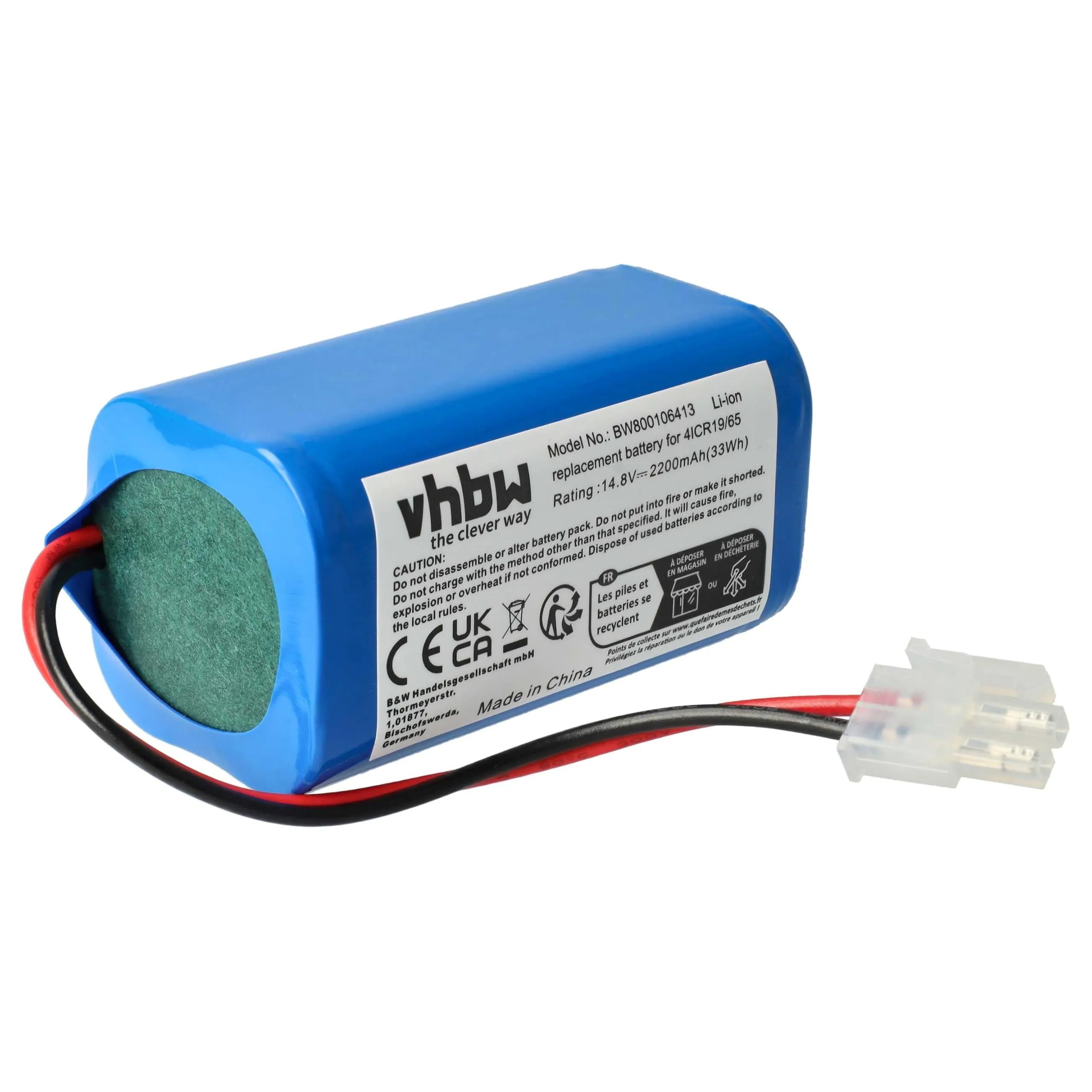 Batteria di Ricambio vhbw per Silvercrest SSRA1 Robot Aspirapolvere