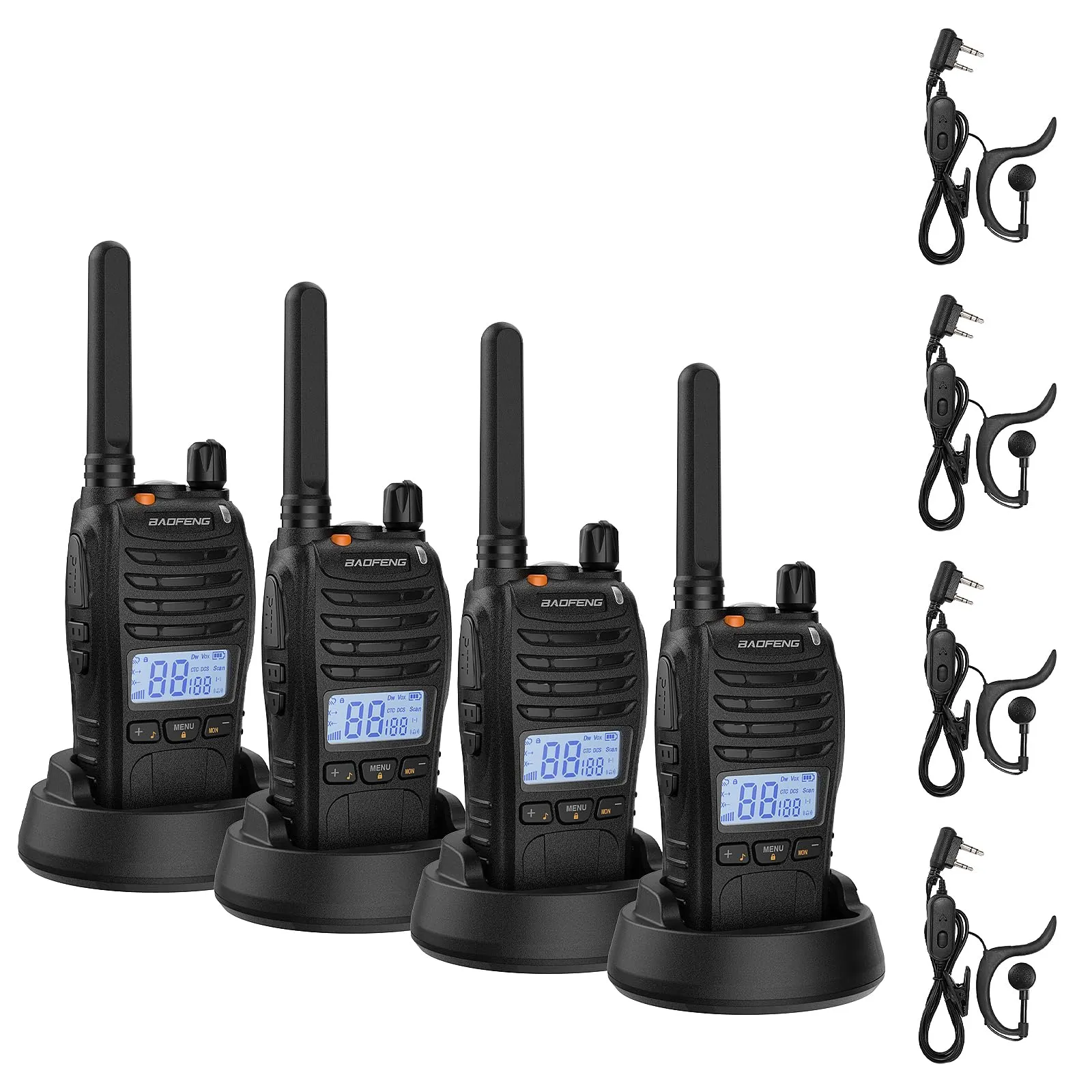 BAOFENG BF-88ST Pro PMR446 Walkie Talkie - Confezione da 4