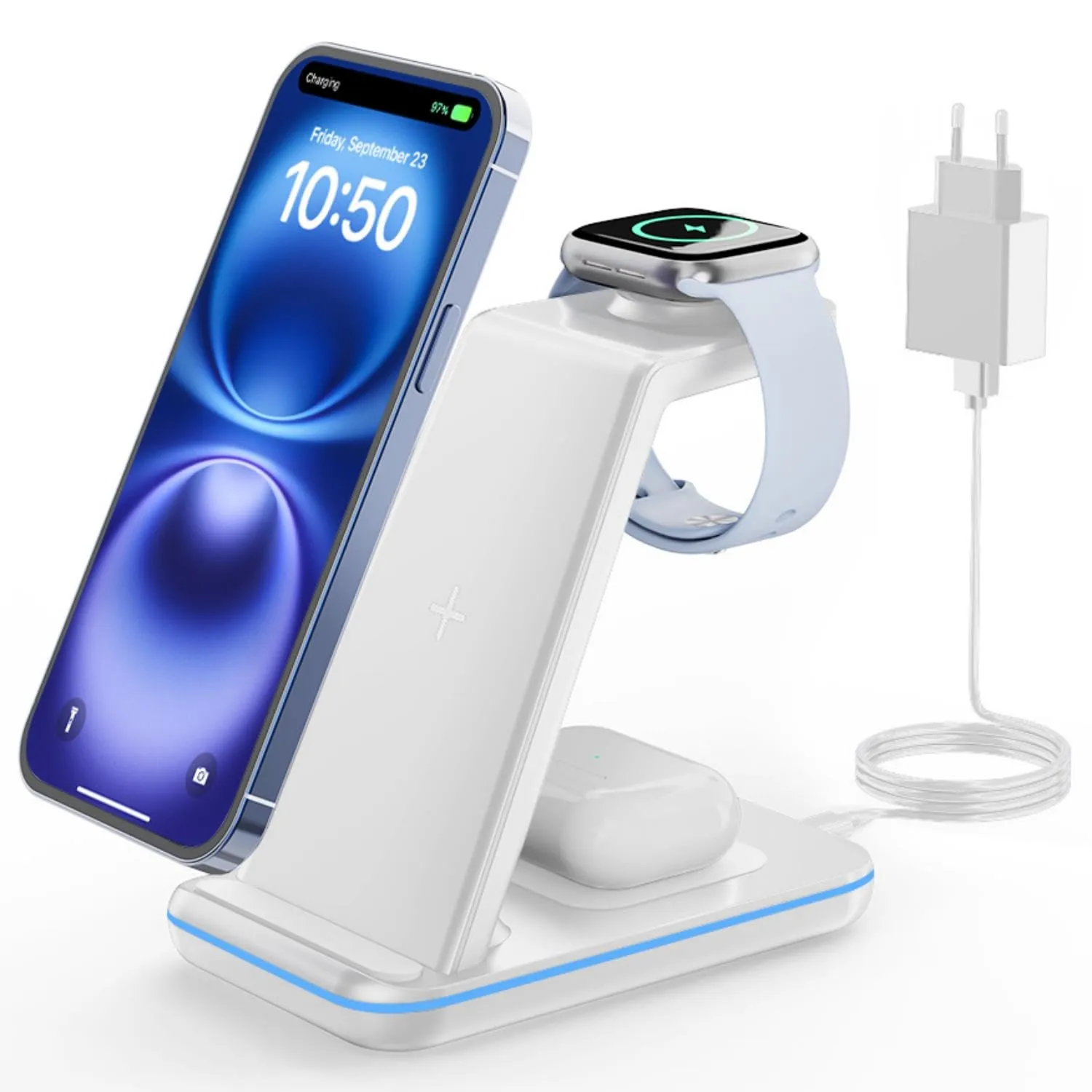 Stazione di Ricarica Wireless 3 in 1 GEEKERA per Dispositivi Apple