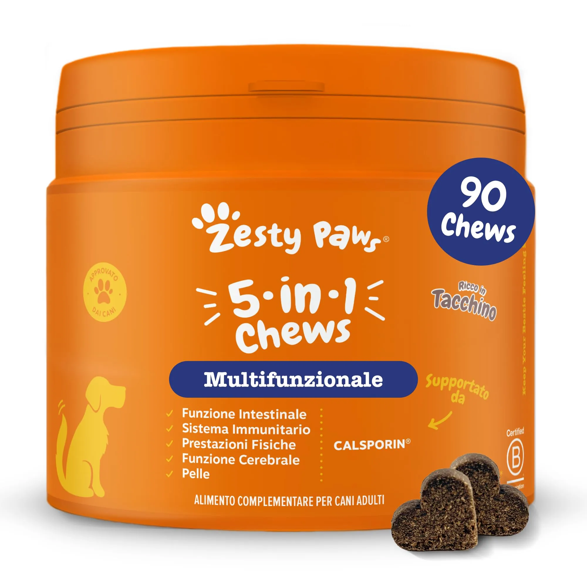 Zesty Paws Multivitaminici 5 in 1 per Cani