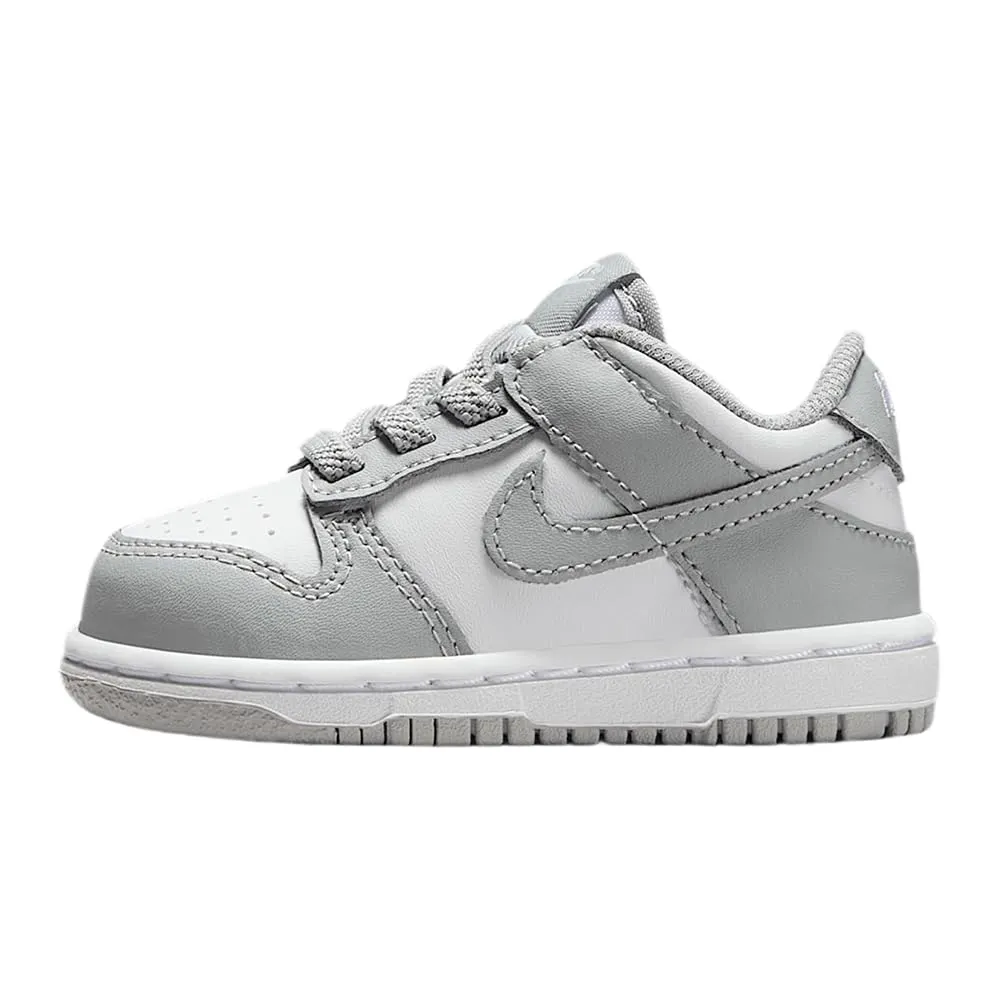 Nike Dunk Low Baby/Toddler Shoes Bianco/Grigio Fumo Chiaro
