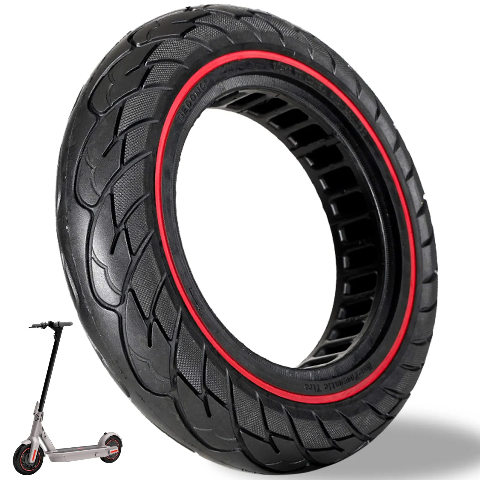 Pneumatico Pieno 10 Pollici per Monopattino Elettrico Ninebot G30 Max/G30E/G30LP/G2 - Massima Performance e Sicurezza Antiforatura