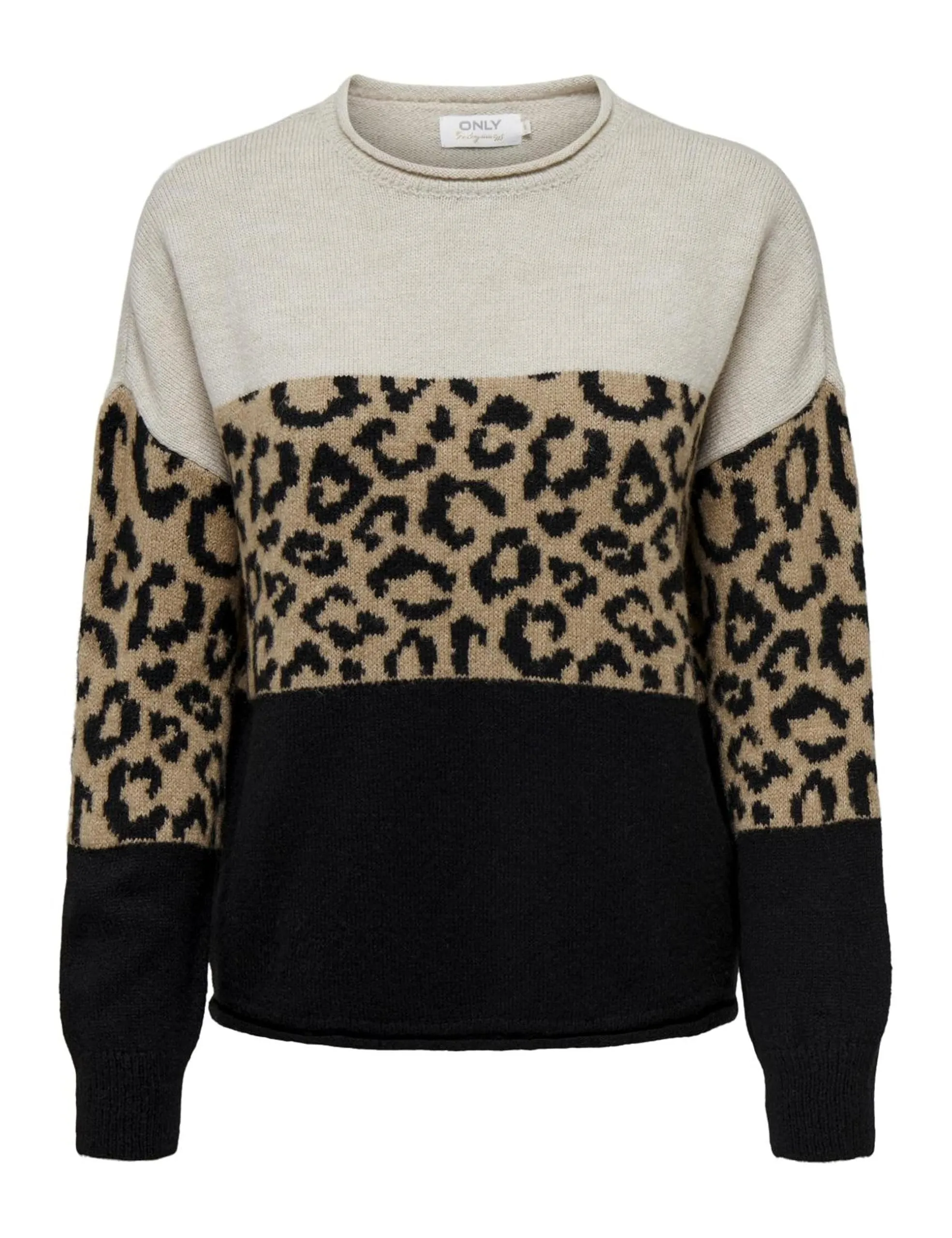 Maglia Donna ONLY 15294969 Jade Moonb.-Black/Toast