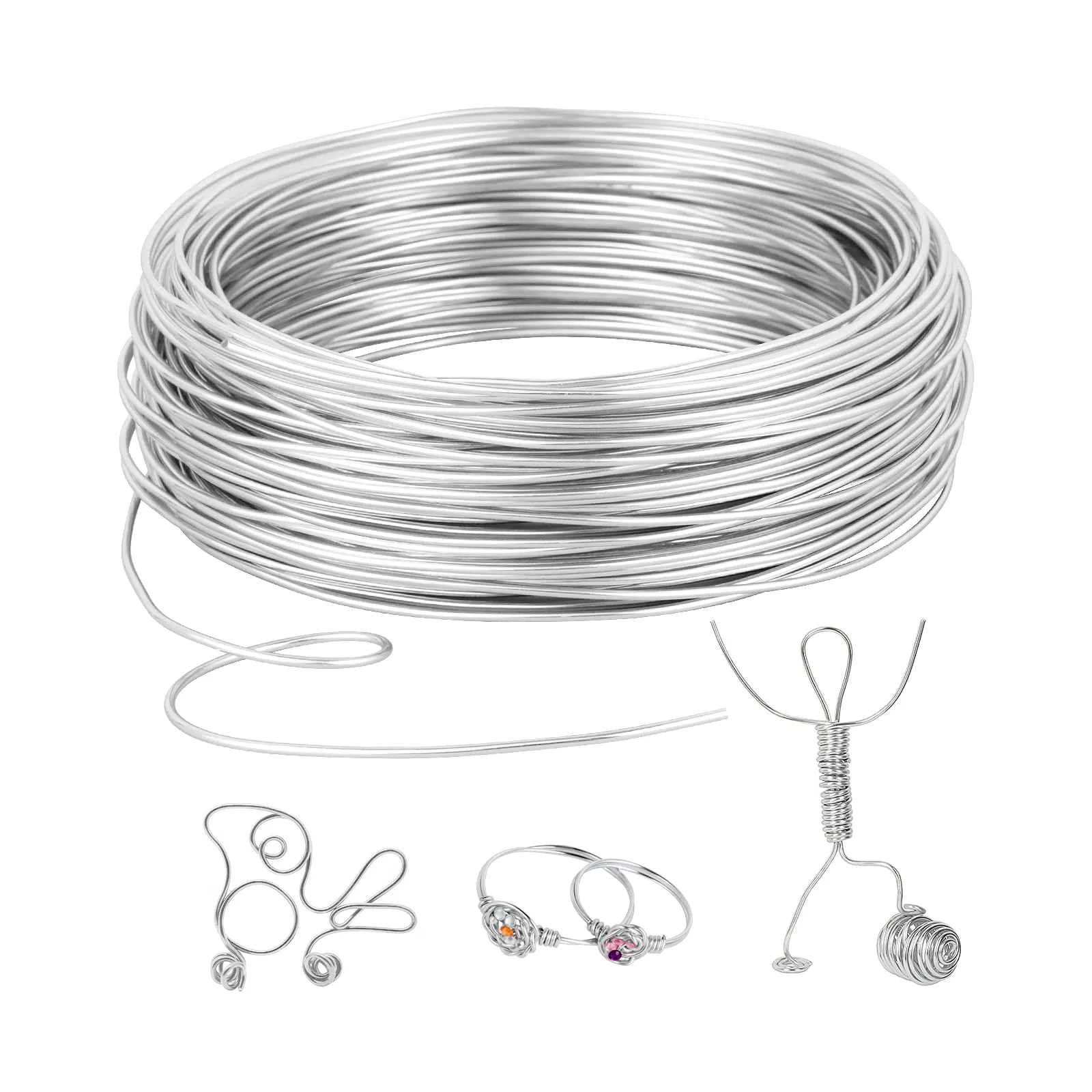 Filo di Alluminio Modellabile Romon 3mm x 20m Argento per Creazioni Artigianali e Gioielli