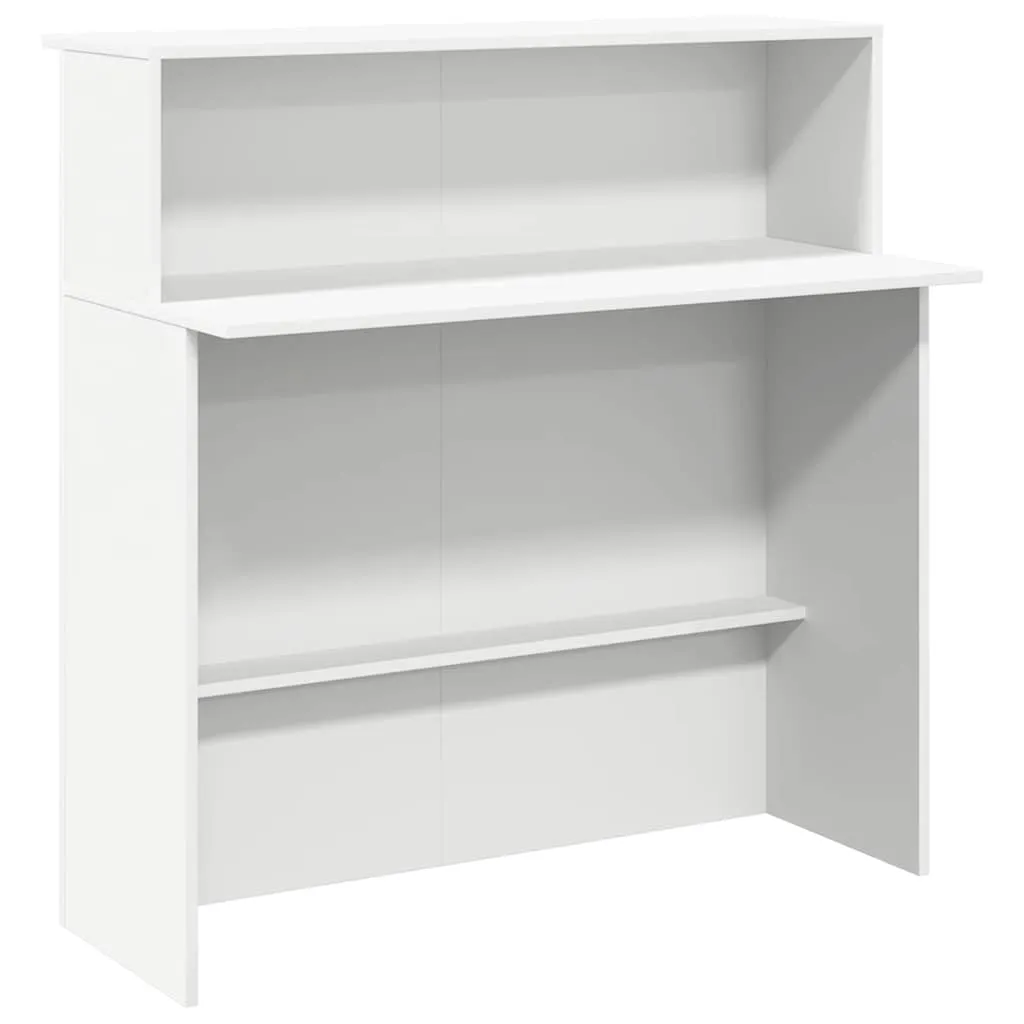 Banco Reception Bianco 100x50x103,5 cm in Legno Multistrato vidaXL