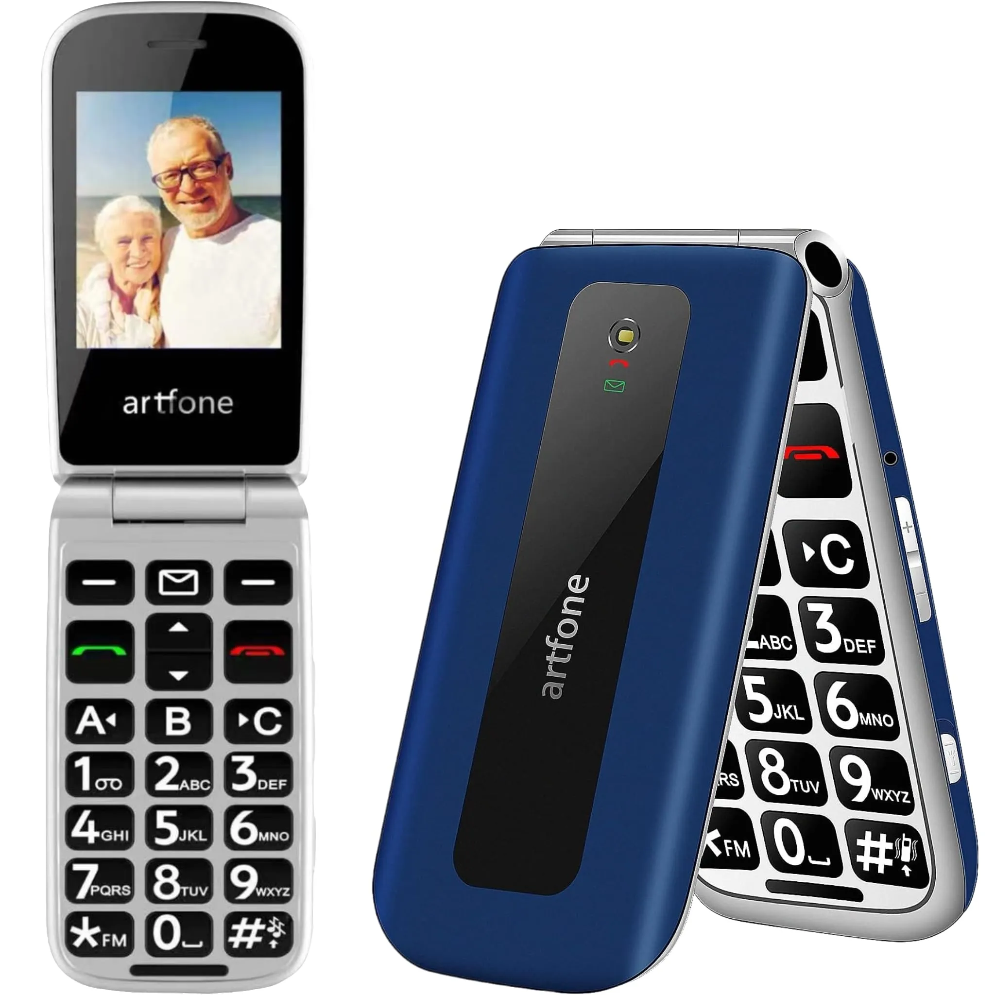 Artfone F20 Telefono Cellulare per Anziani - Blu