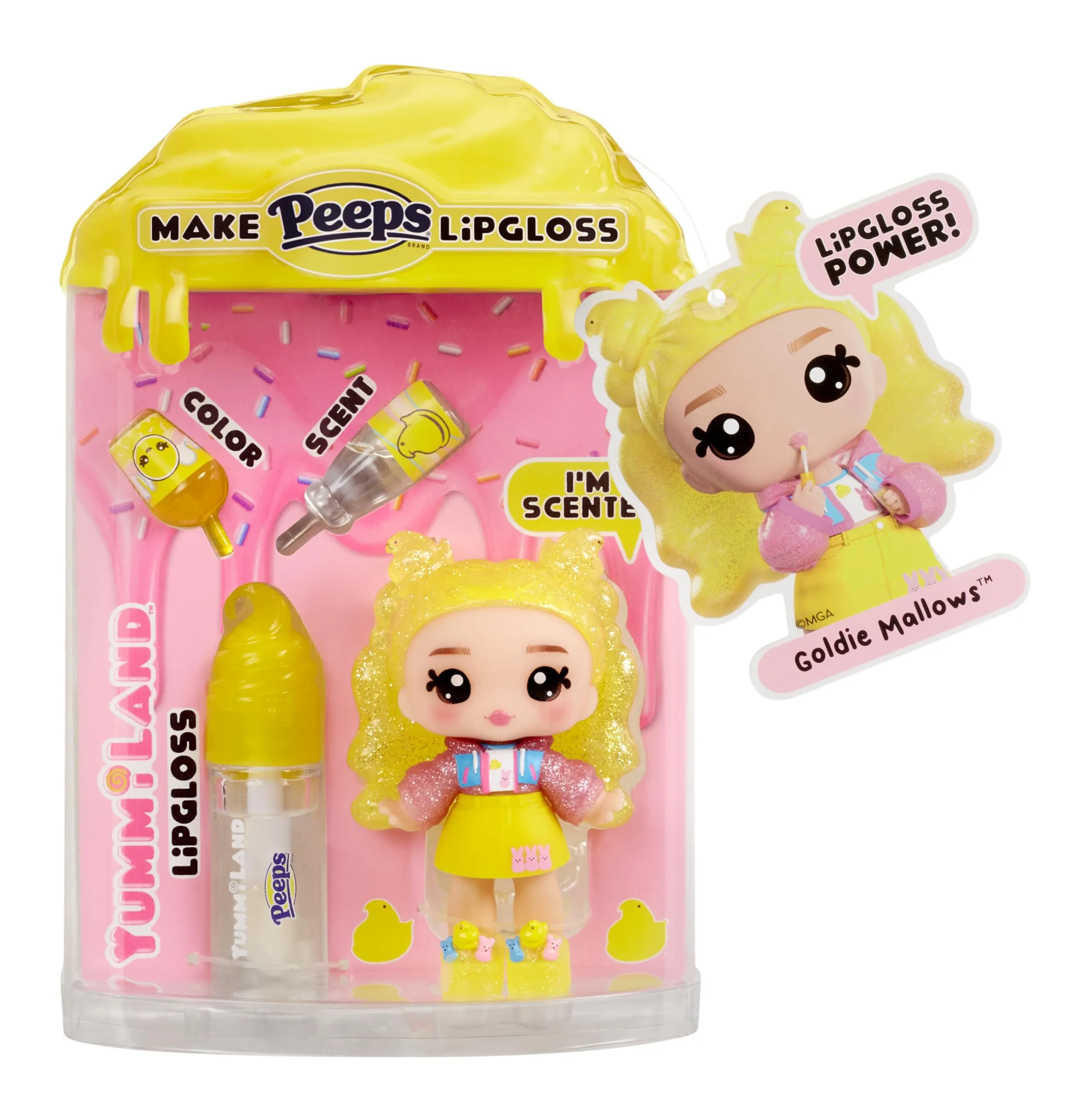Yummiland x PEEPS Lip Gloss Doll - Goldie Mallows