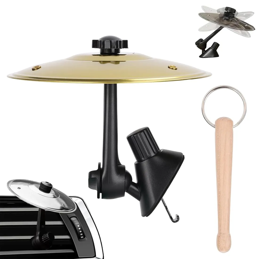 OIXYAZ Piatto Batteria Per Auto Dorato