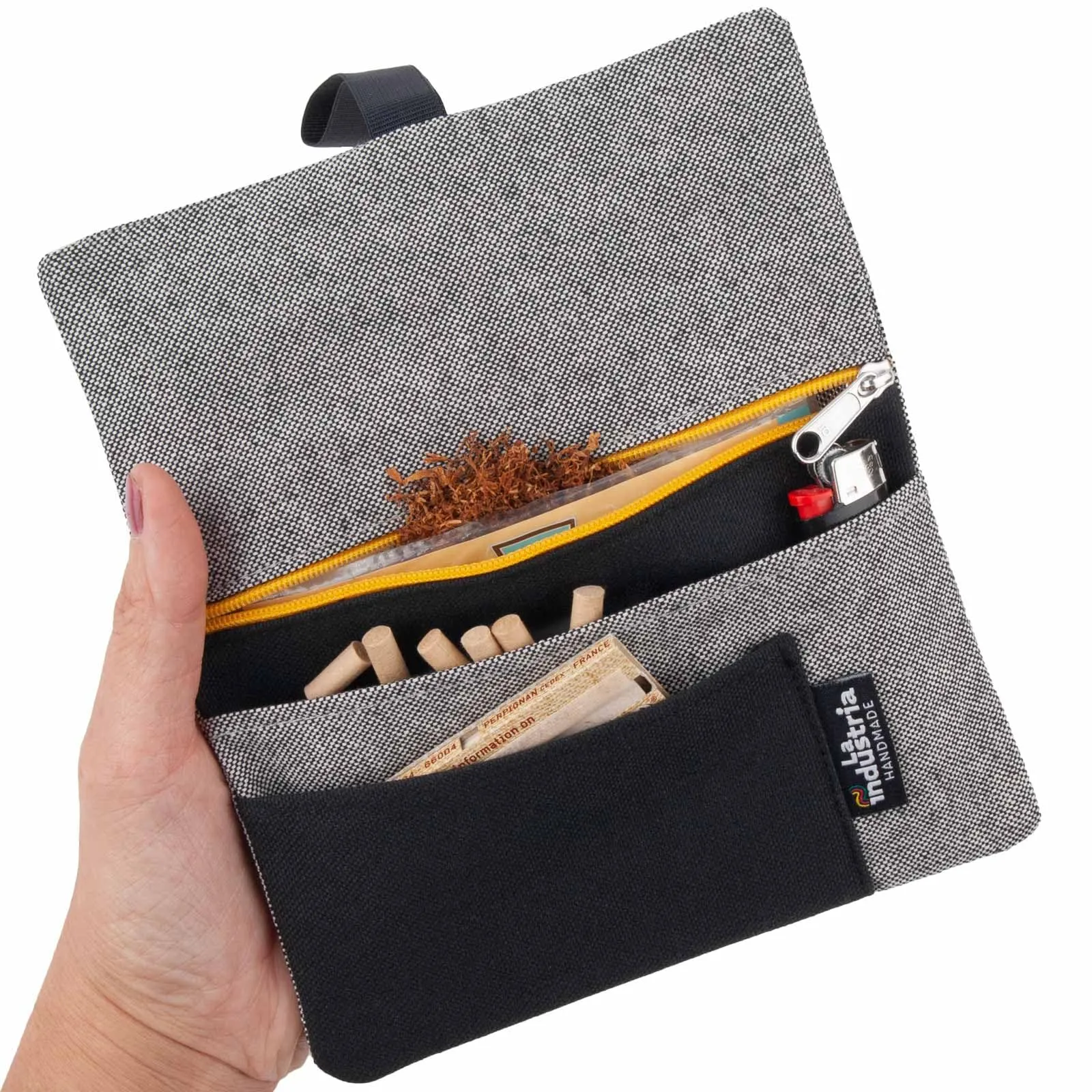Porta tabacco, cartine, filtri e accendino - Astuccio Portatabacco