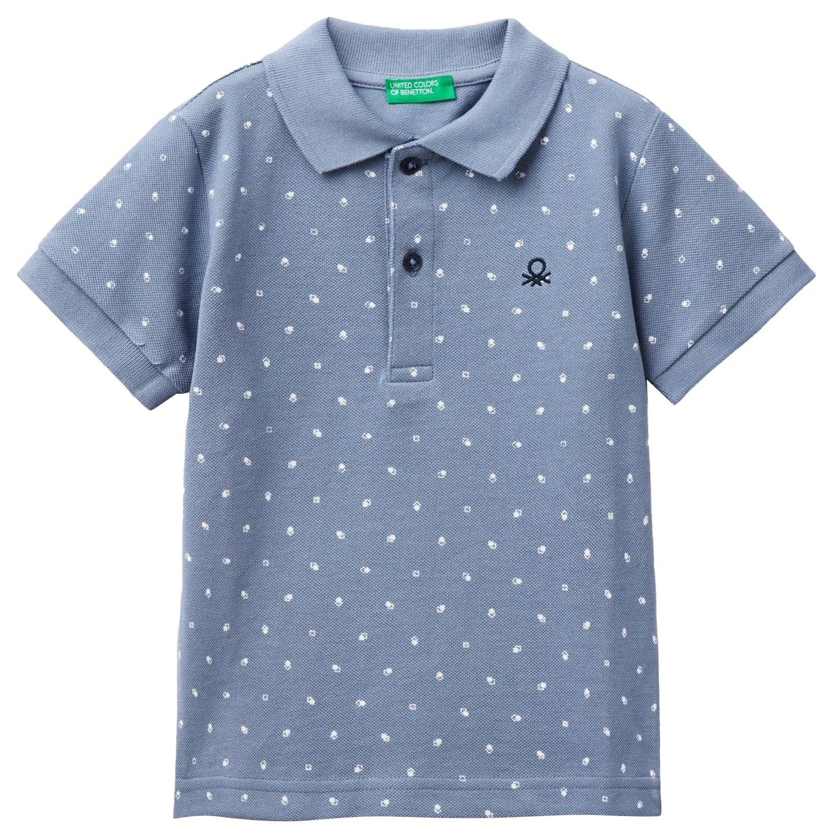 United Colors of Benetton Maglia Polo M/M Blu Bambino