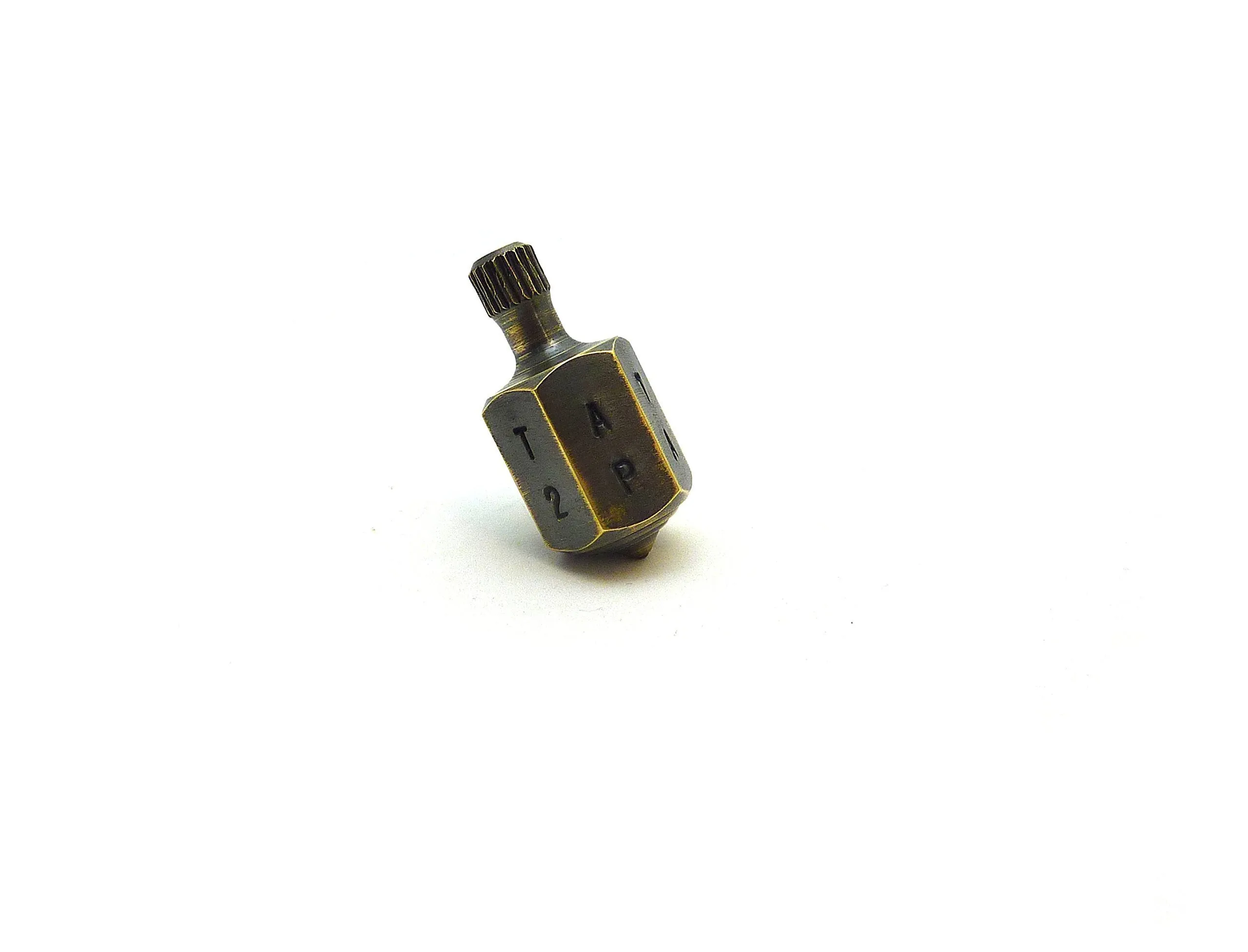 TEETOTUM | GAMBLING TOP - LARGE BRASS - Brinking bar gioco d'azzardo