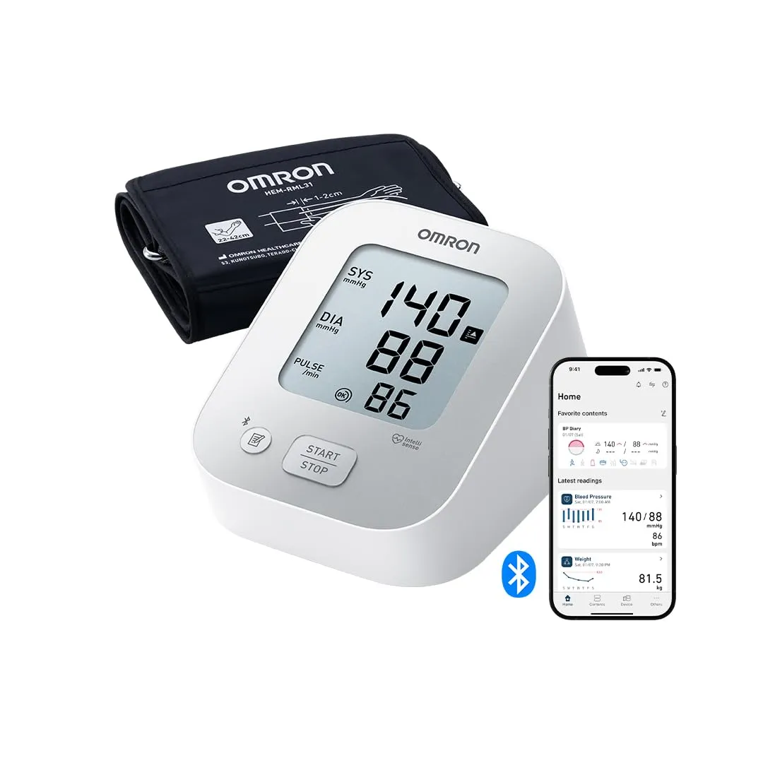 OMRON X2+ Connect Misuratore di Pressione Digitale da Braccio con Bluetooth