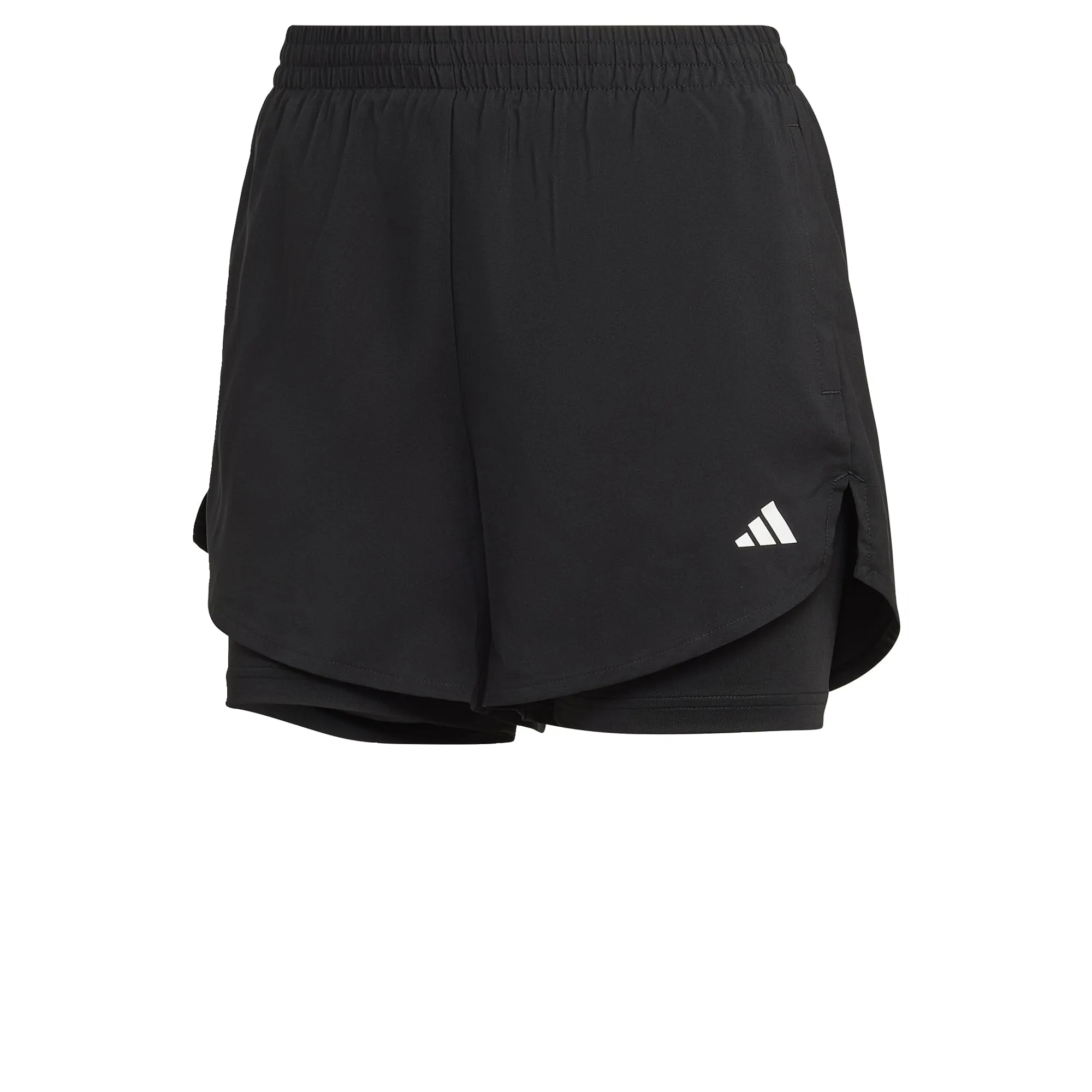 Adidas AEROREADY Made for Training Minimal Two-in-One Shorts Donna - Nero/Bianco