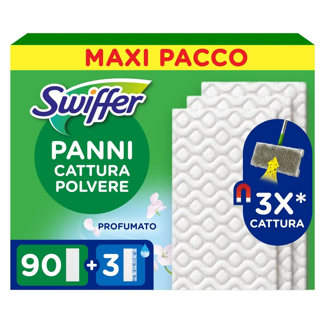 Swiffer Kit Panni Cattura Polvere e Lavapavimenti Maxi Formato