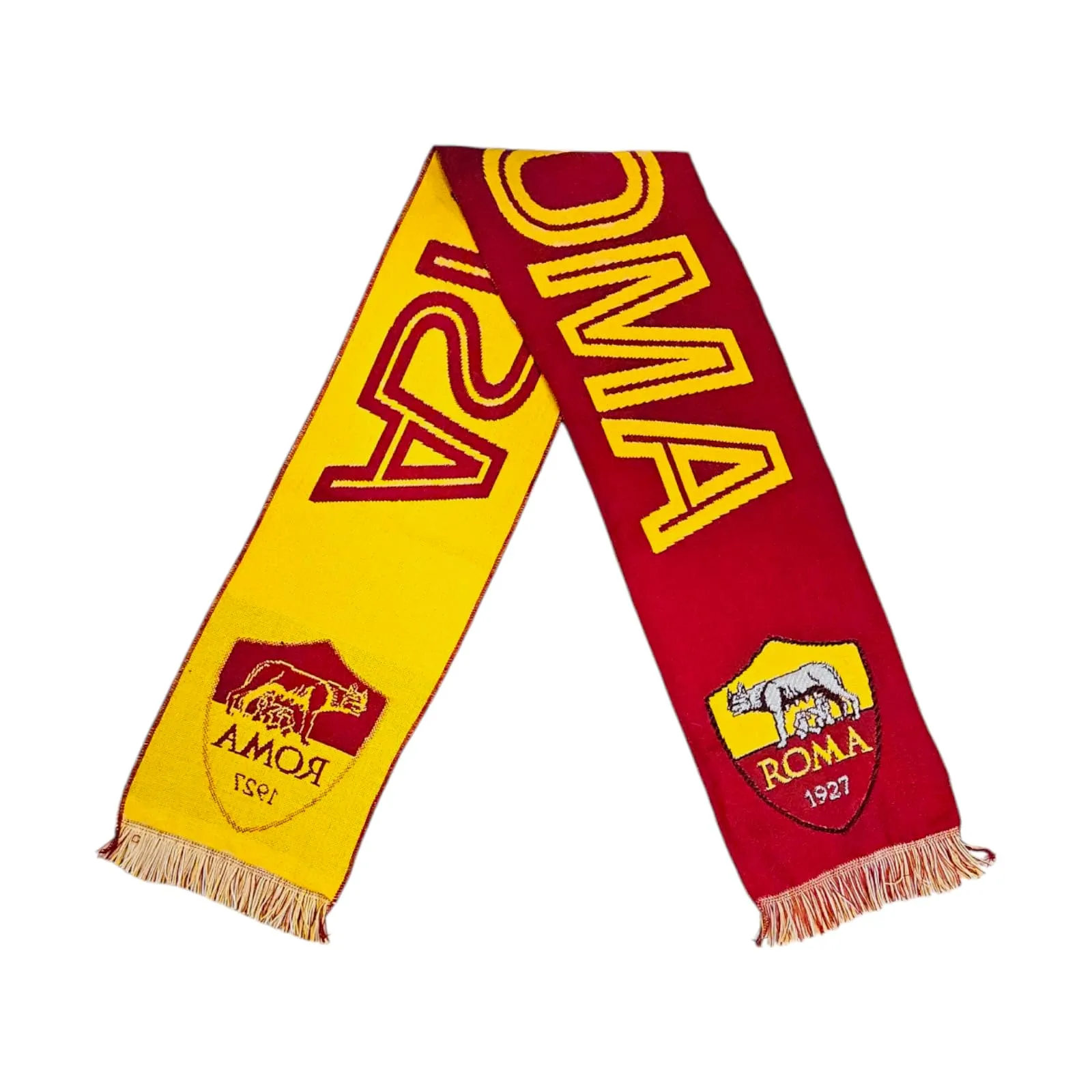 Sciarpa Ufficiale AS Roma Jacquard Wordmark Giallo