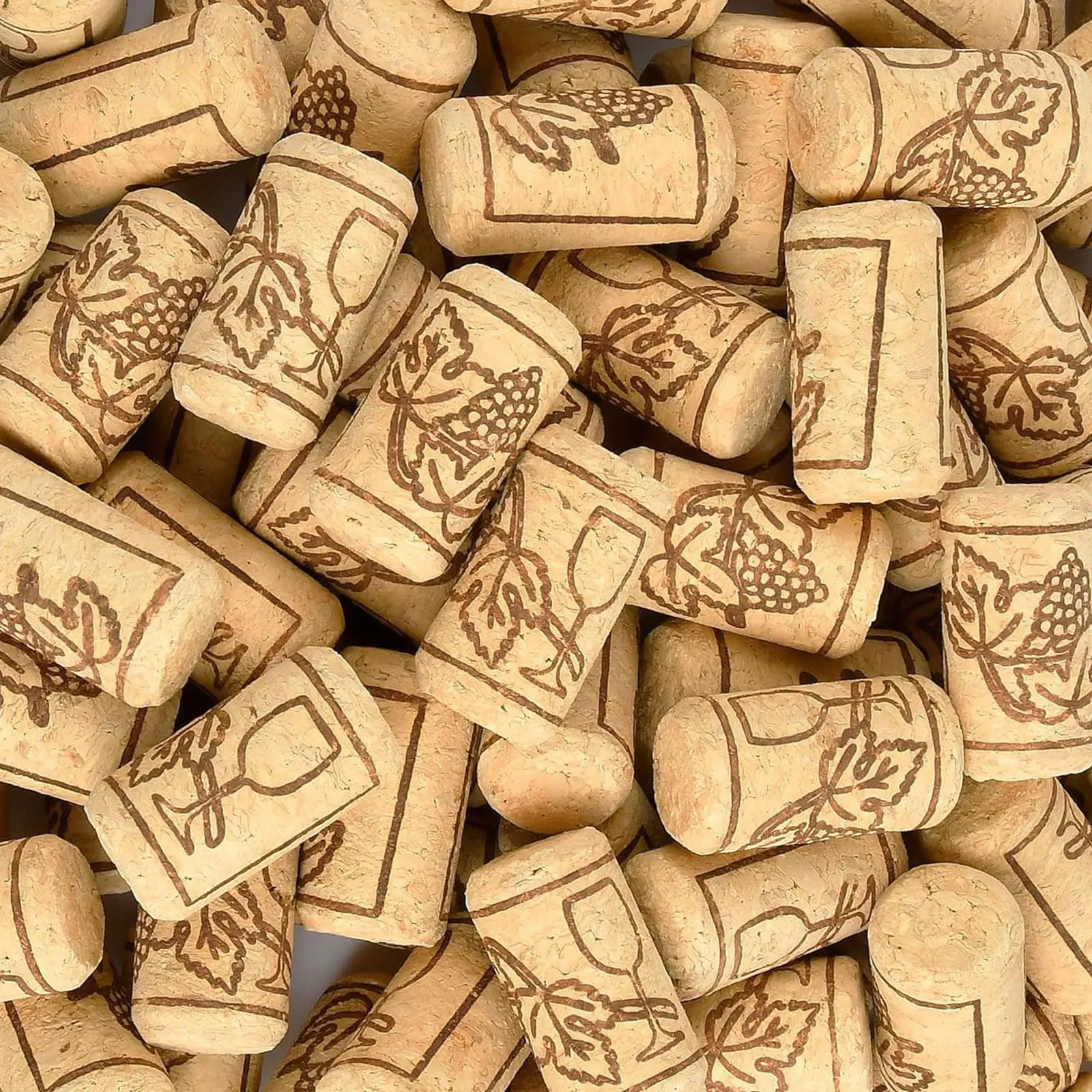 100 Tappi di Sughero Naturali per Vino, 2.2 x 4.4 cm, Ideali per Imbottigliare, Decorare e Creare