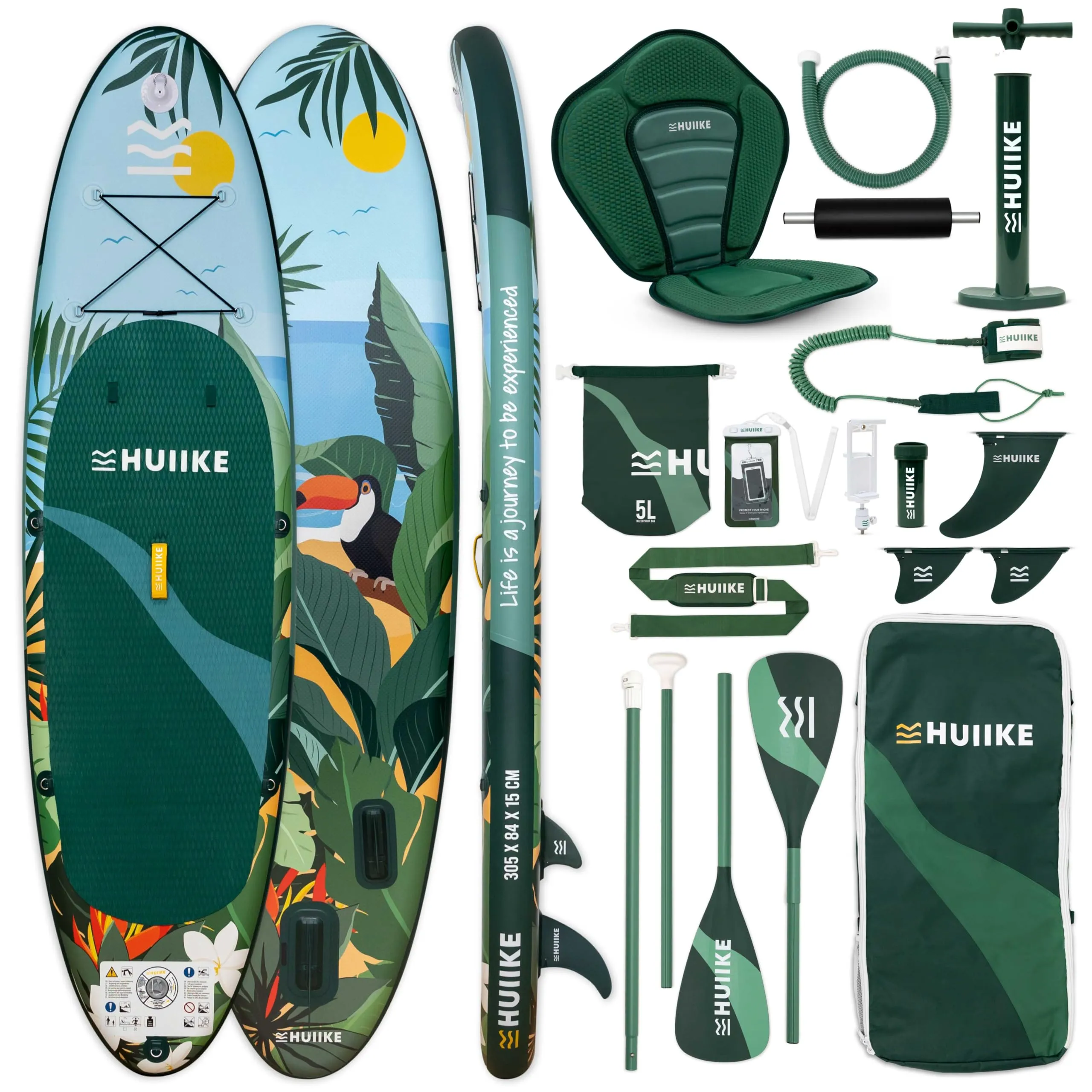 HUIIKE Tavola Sup Gonfiabile Adulti Tropical - Full Pack