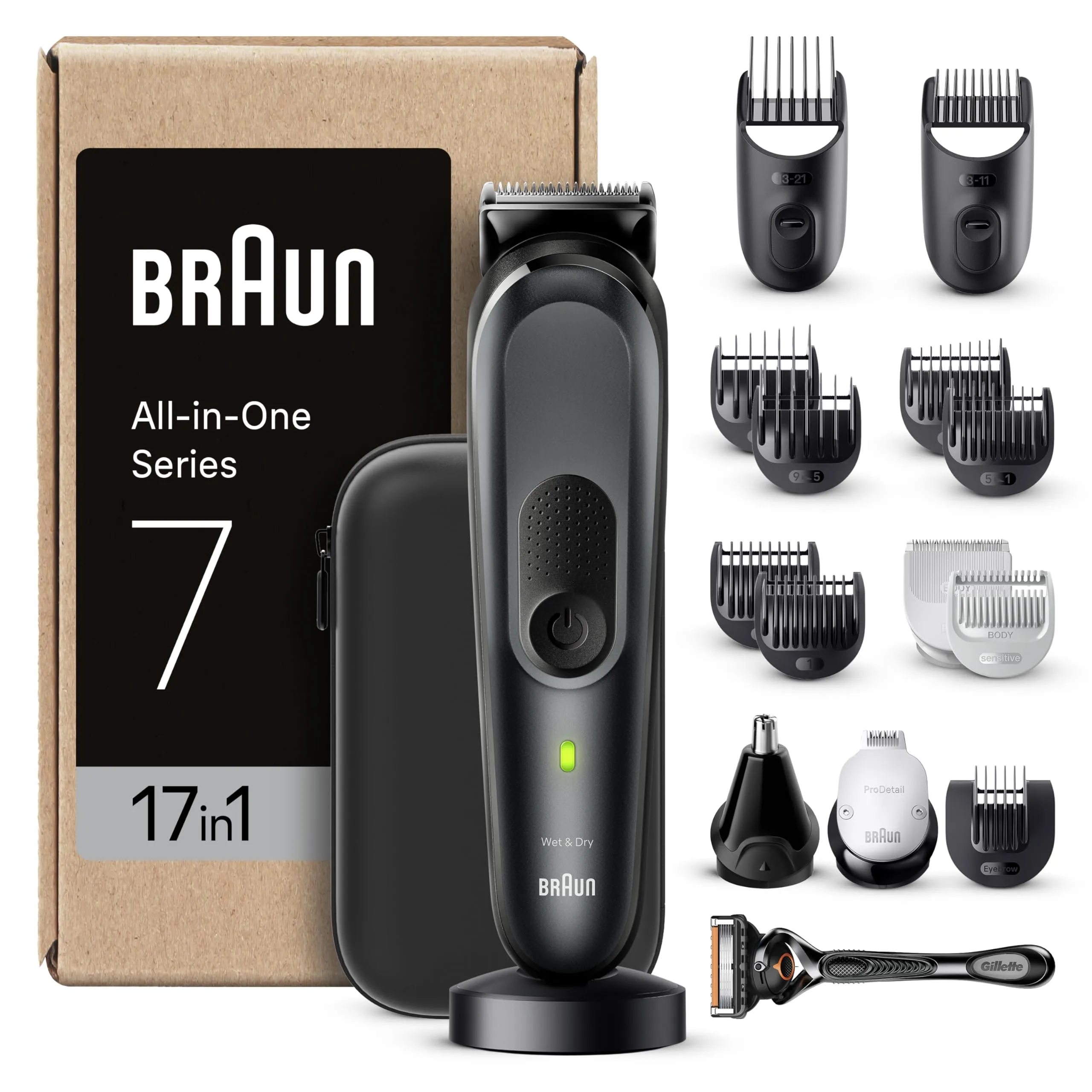 Braun MGK7491 Regolabarba Tagliacapelli Uomo 17-in-1