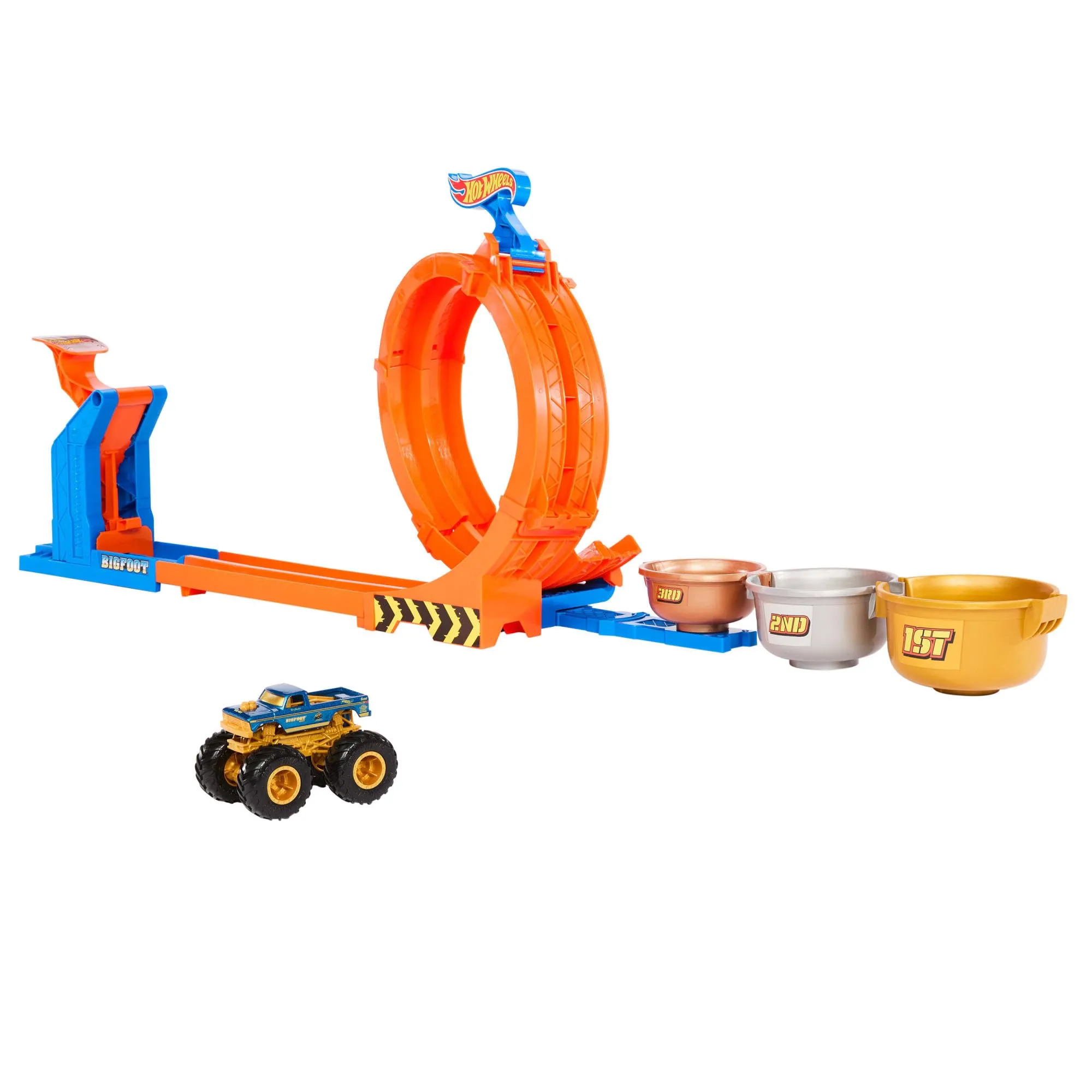 Hot Wheels Monster Trucks - Sfida Trofeo Gira e Capovolgi