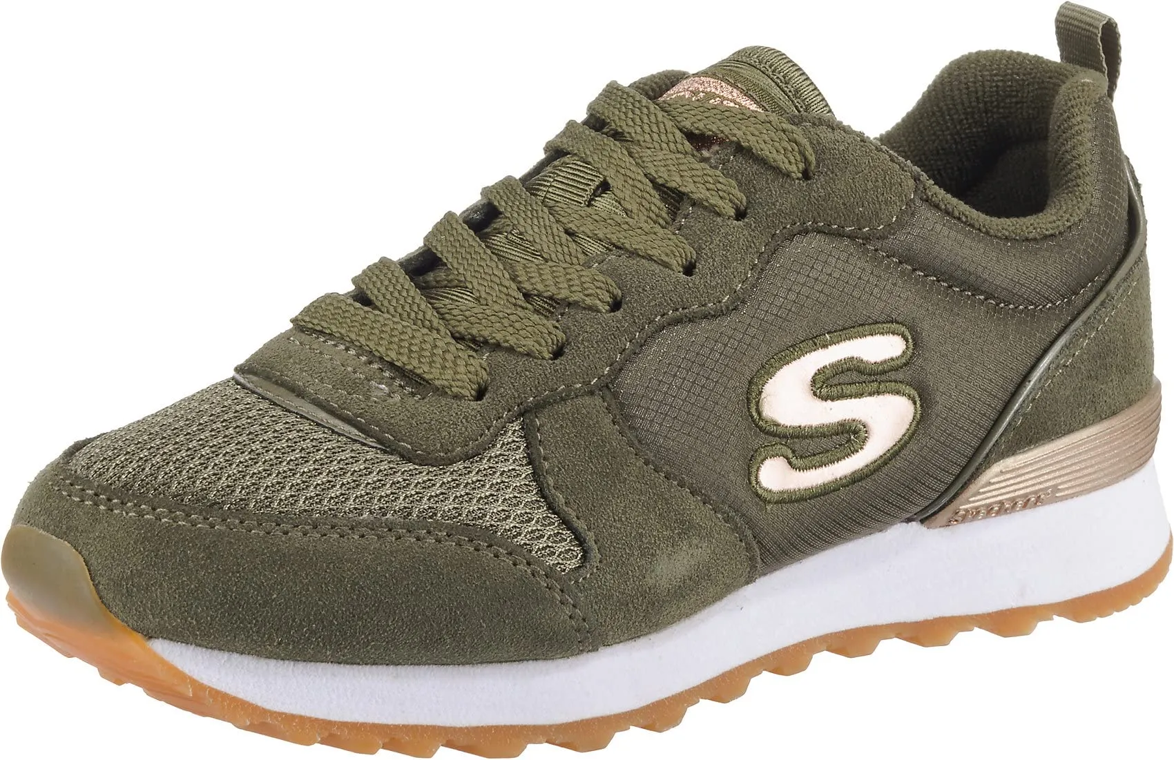 Skechers OG 85 Goldn Gurl Sneaker Olive/Rose Gold Donna