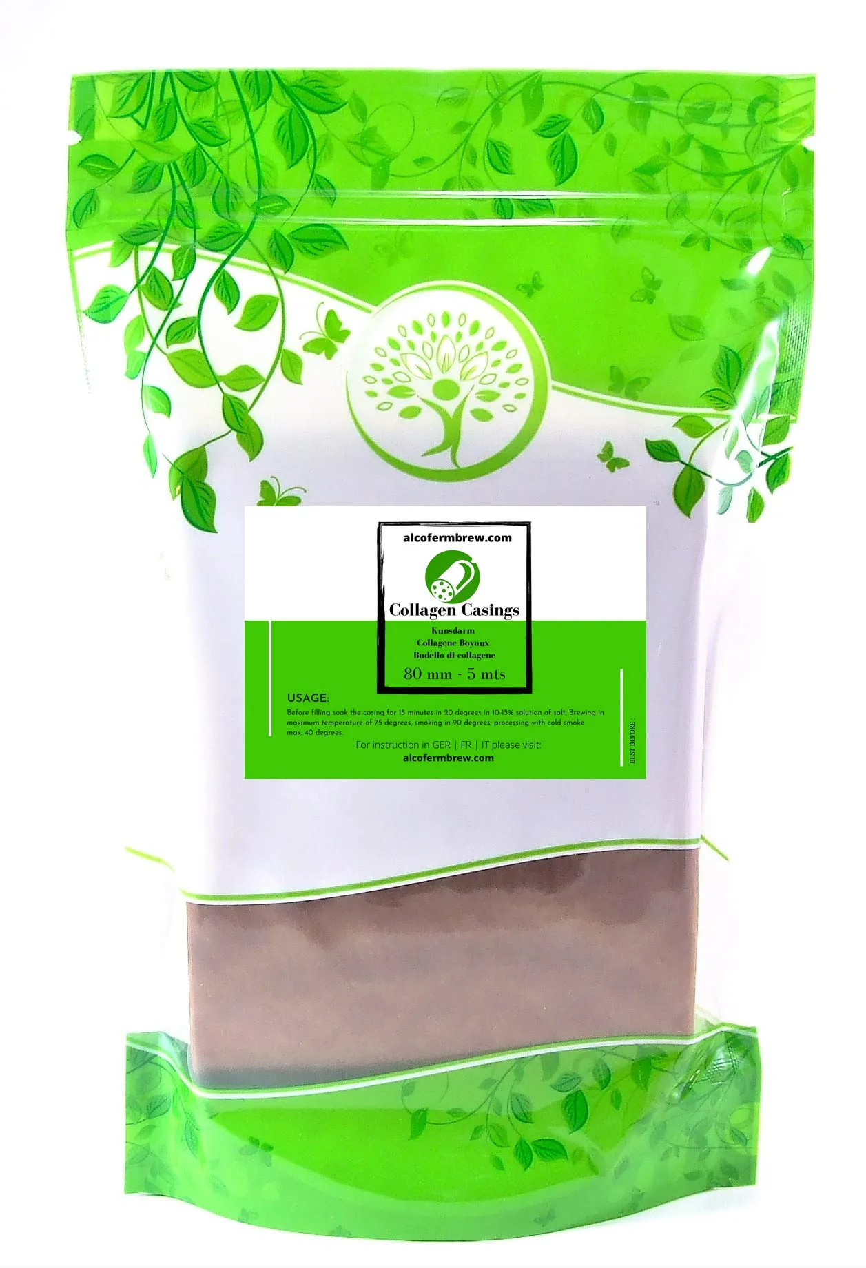 Budello di collagene 80mm - 5 metri per salsiccia