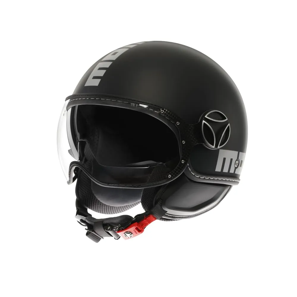 MOMODESIGN FGTR EVO E2206 - Casco Jet Nero Opaco/Silver