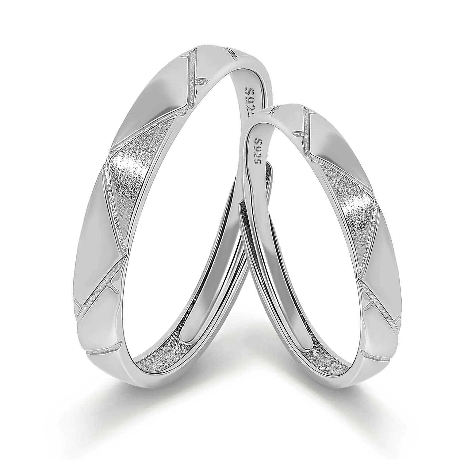 Meissa Anelli di Fidanzamento Regolabili in Argento Sterling 925