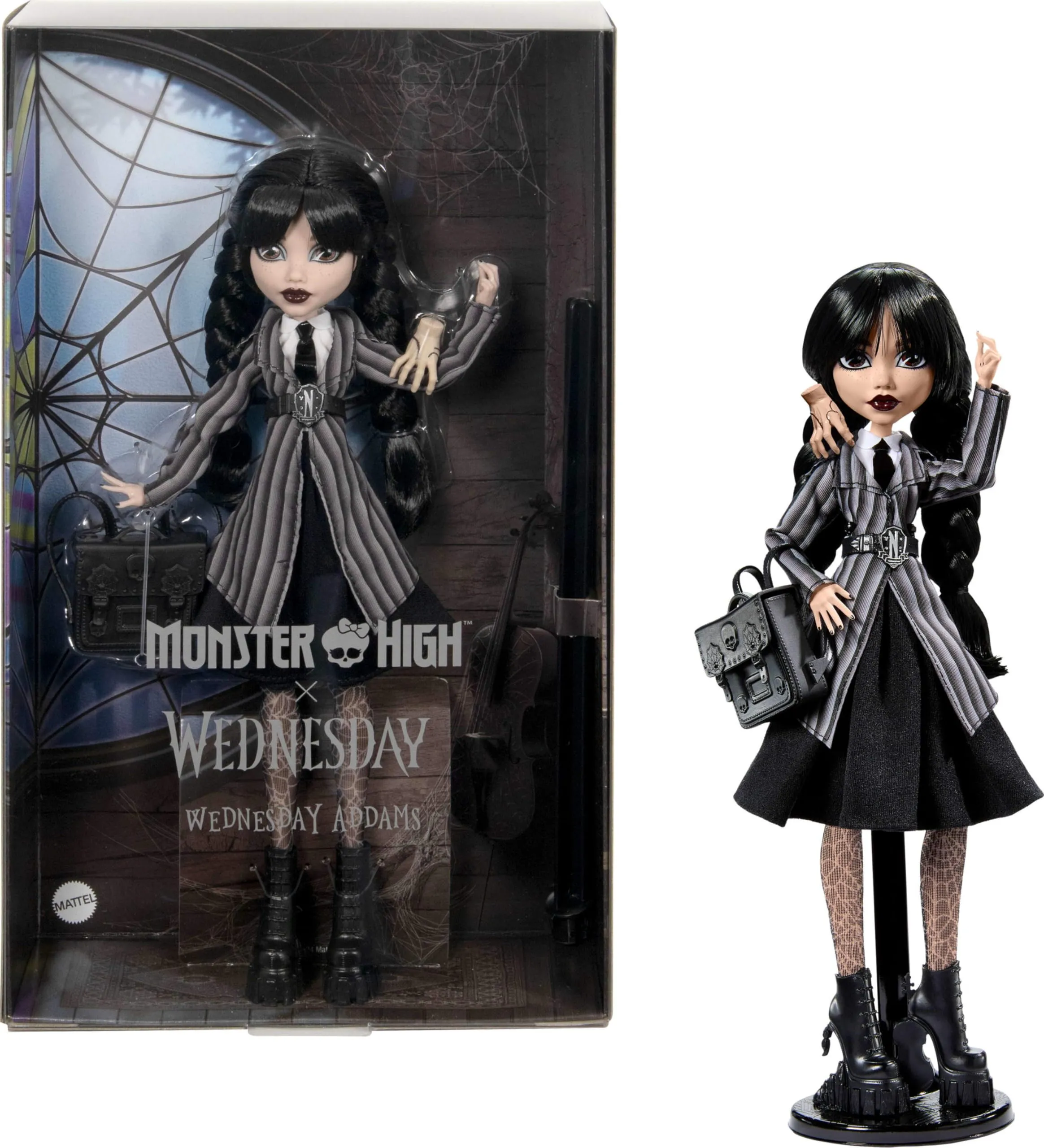 Monster High Mercoledì Addams - Bambola da Collezione Nevermore Academy